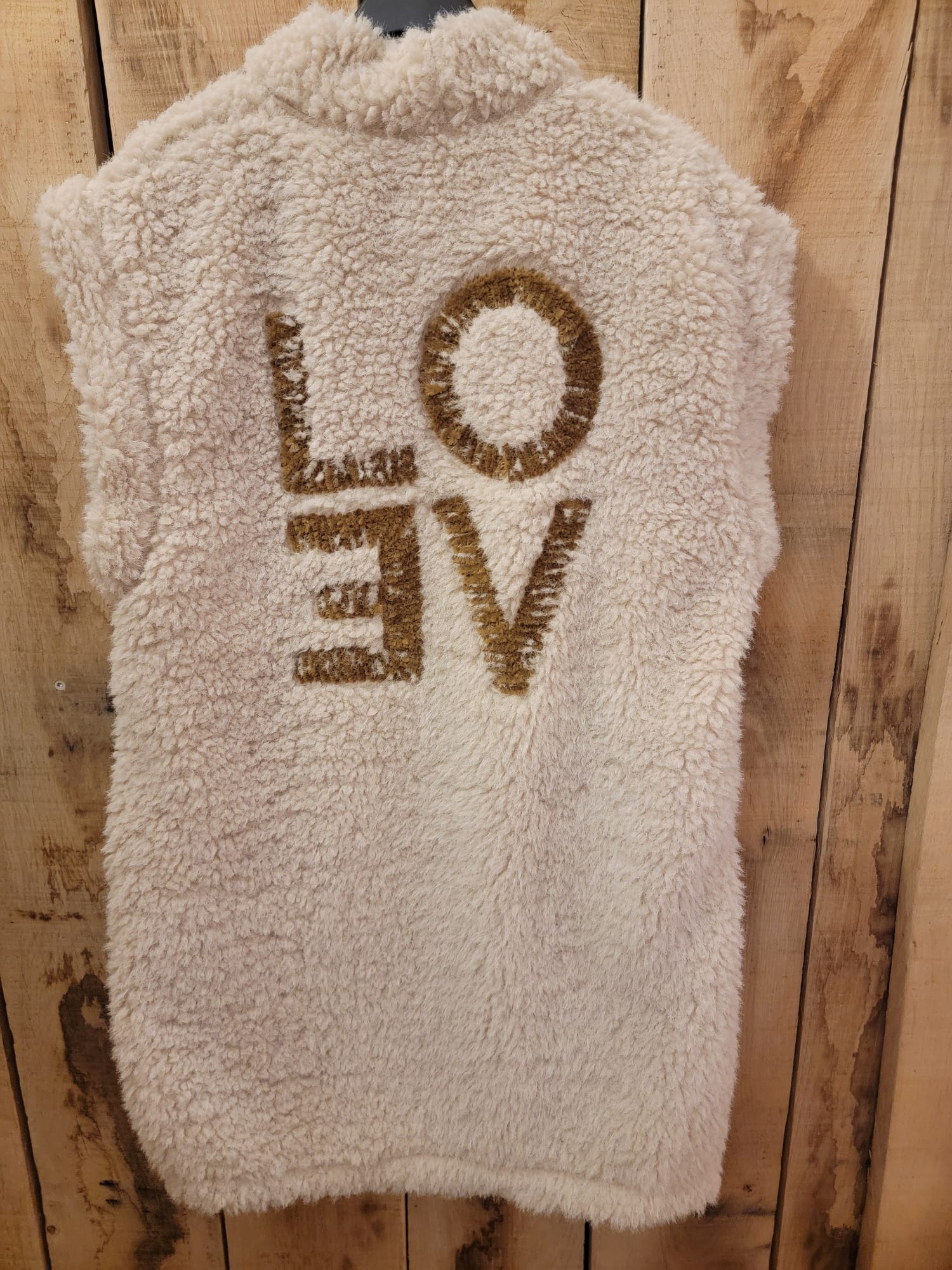 Gilet sans manches en fausse fourrure