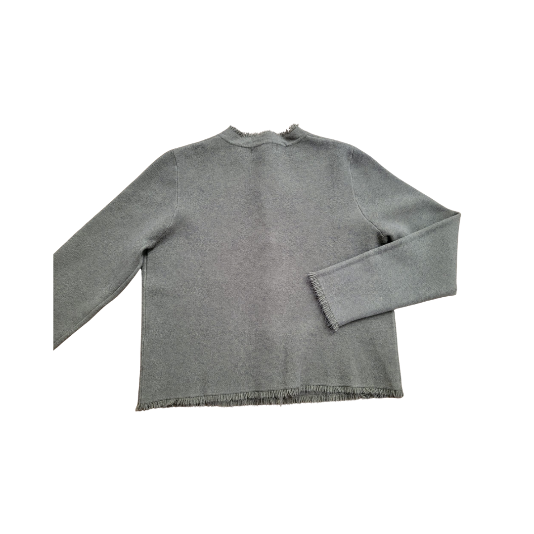 Gilet gris à manches longues