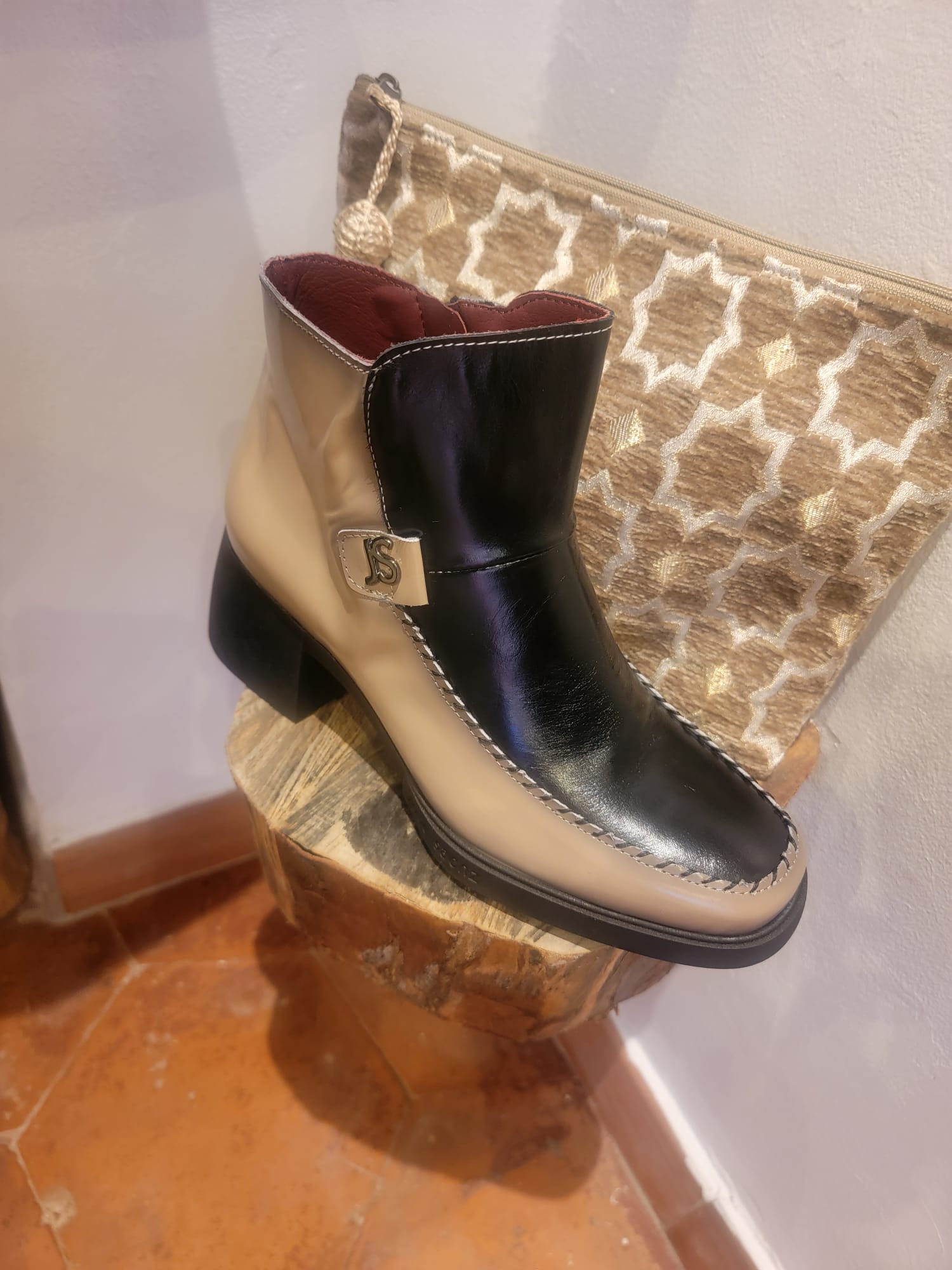 Bottine élégante en cuir