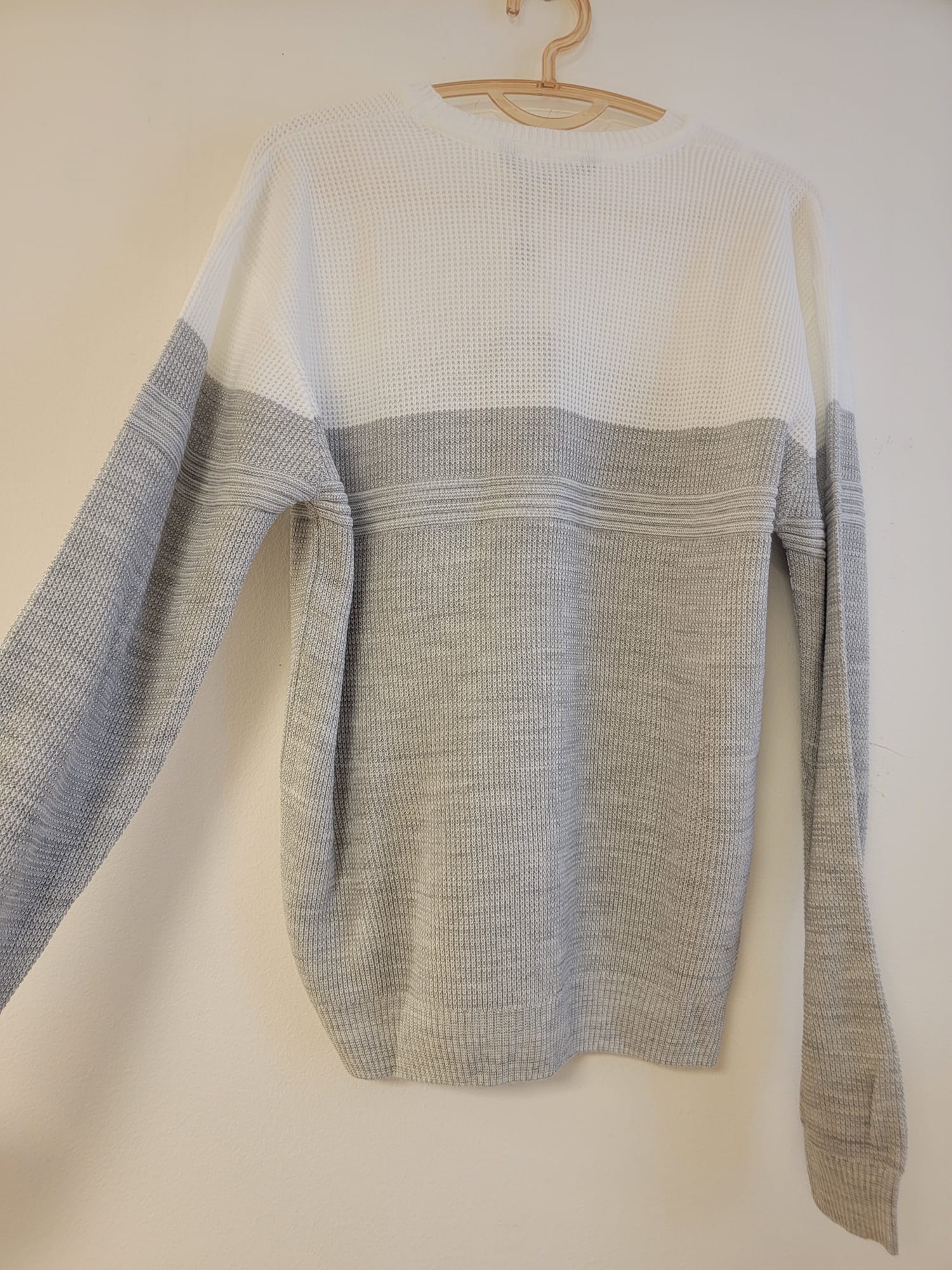 Pull en laine bicolore