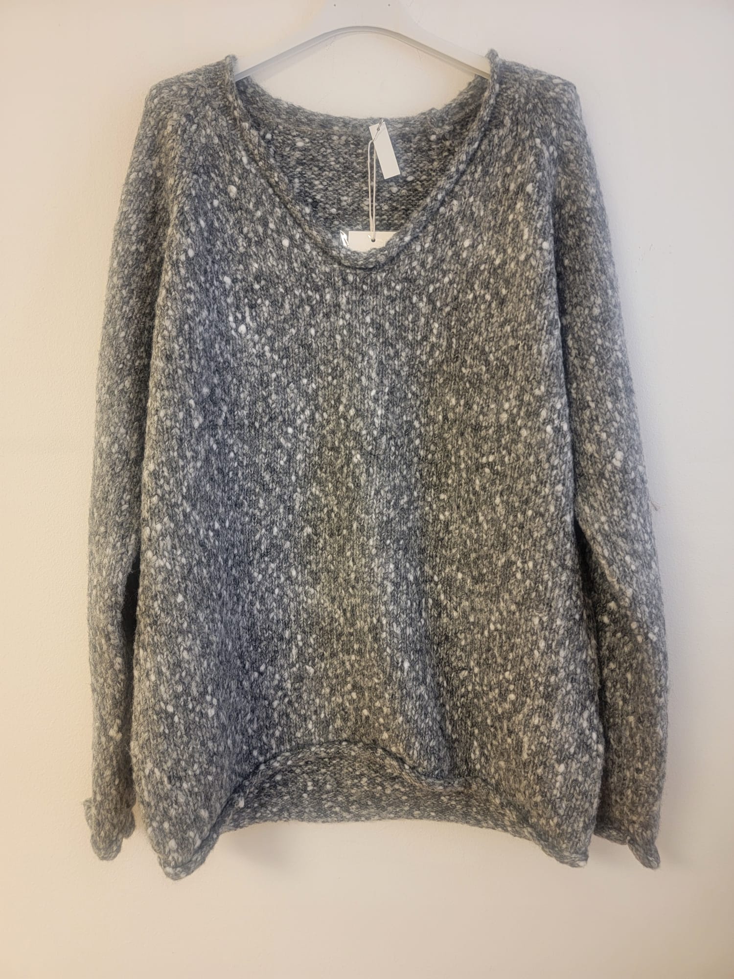 Pull gris en laine