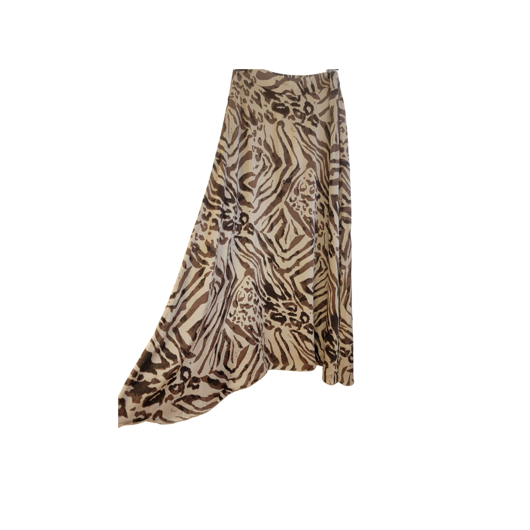 Jupe longue imprimée animal