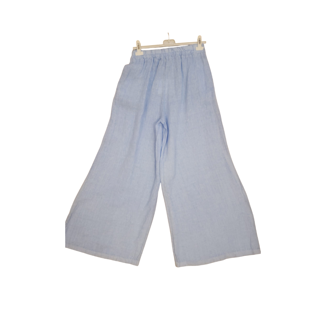 Pantalon large en lin
