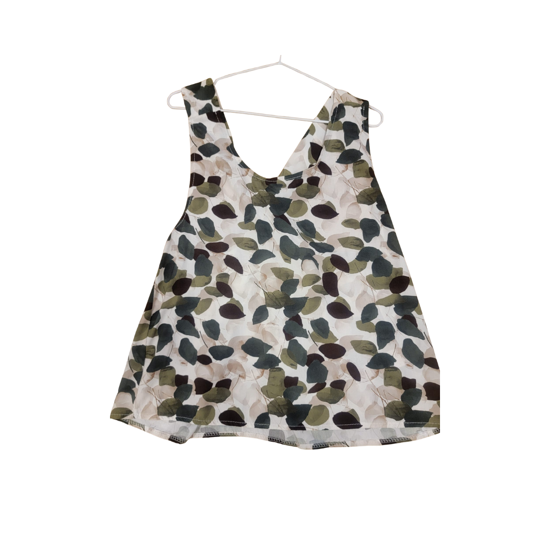 Débardeur à imprimé feuillage