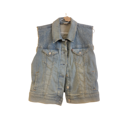 Veste en jean sans manches Création unique customisée LEVI'S