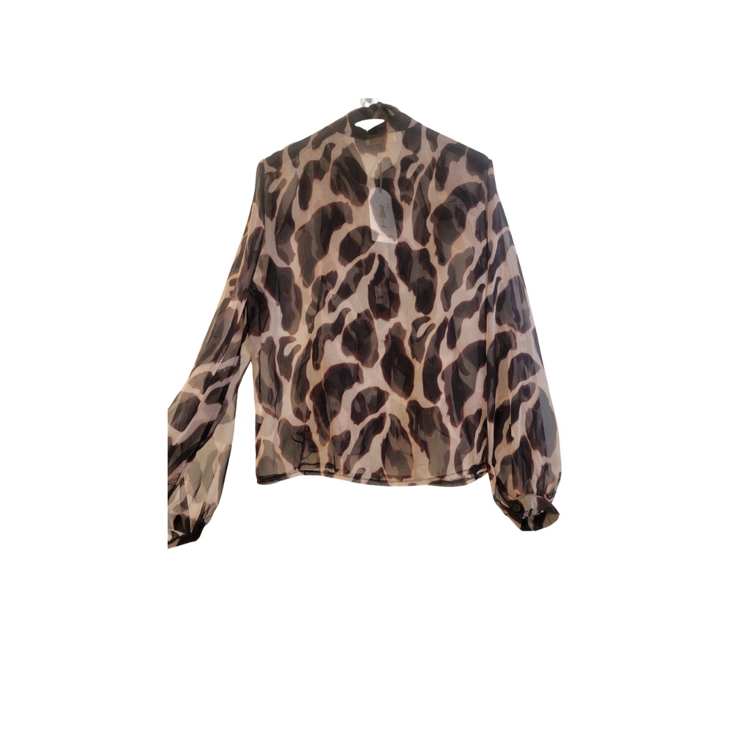 Blouse à motif léopard