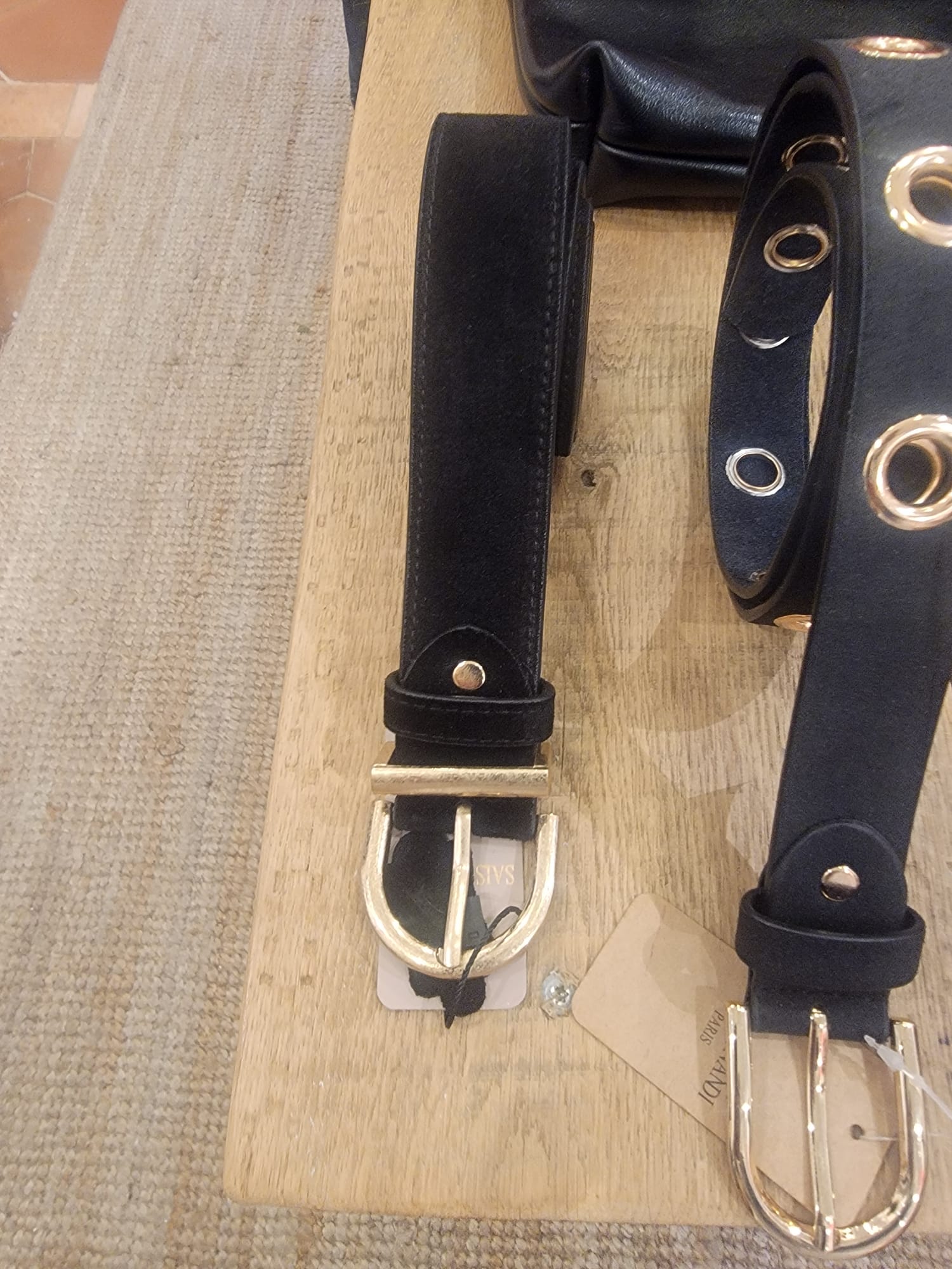 Ceinture en cuir noir