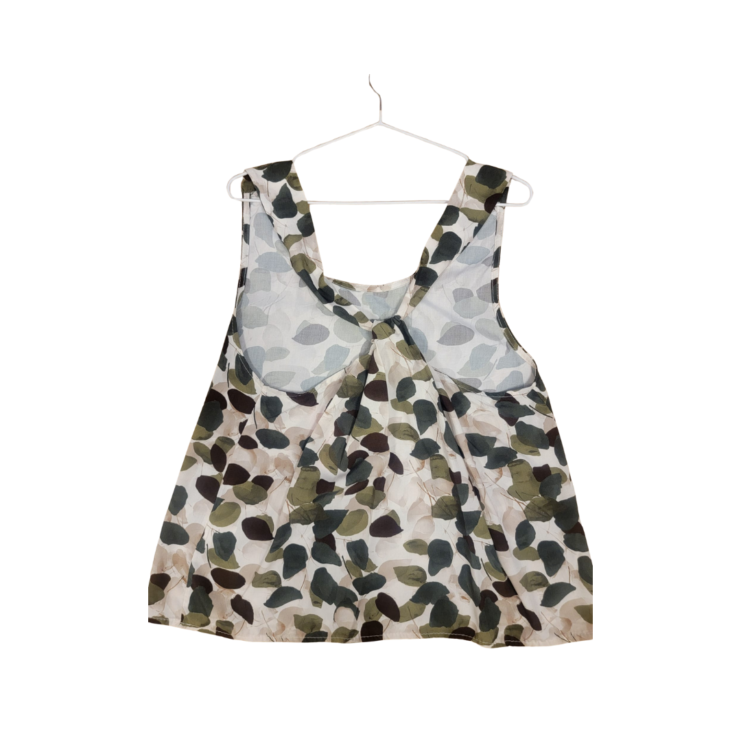 Débardeur à imprimé feuillage