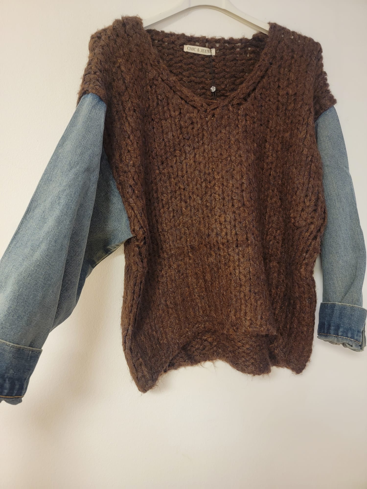 Robe élégante avec manches en jean