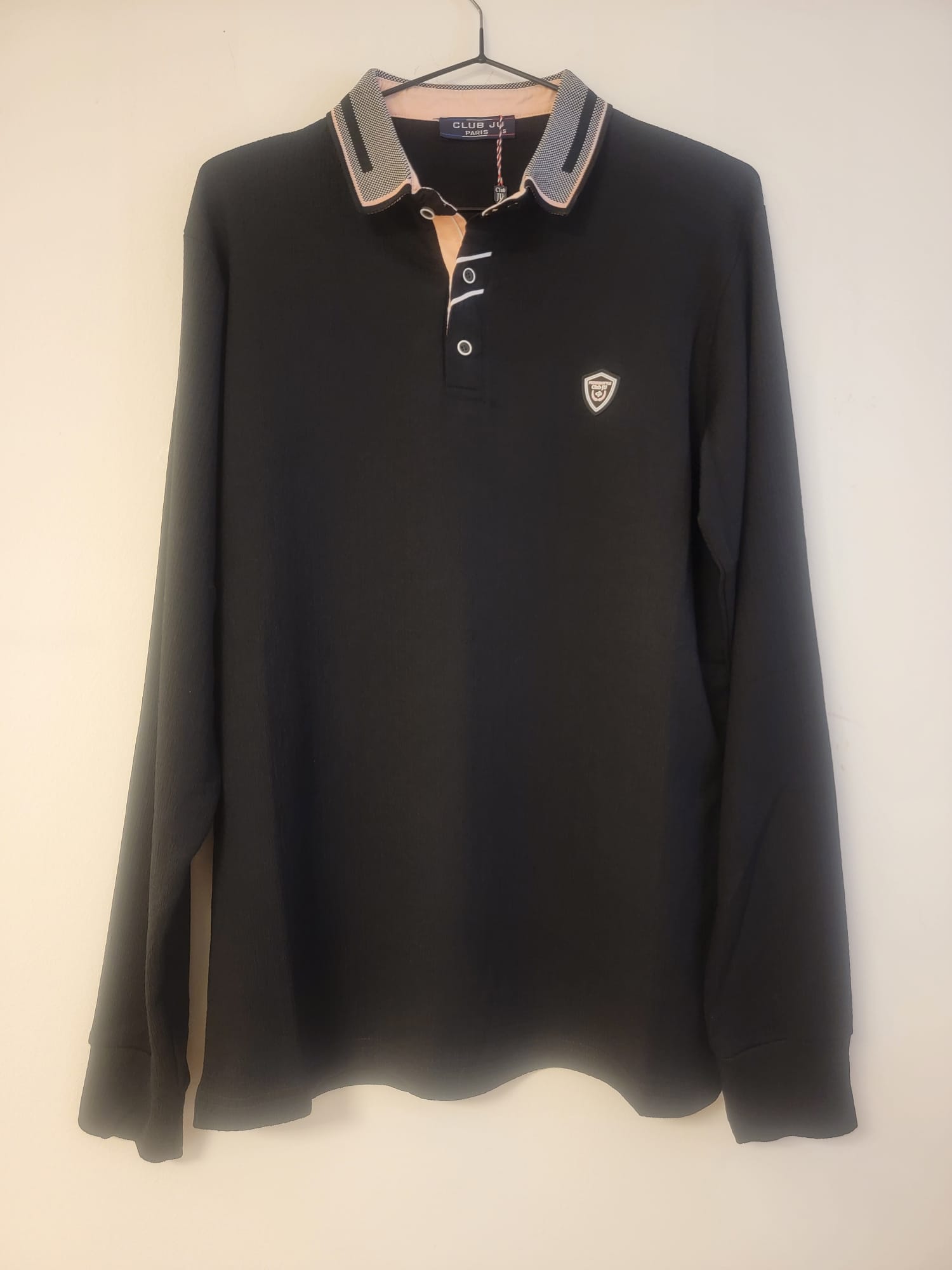 Polo à manches longues noir