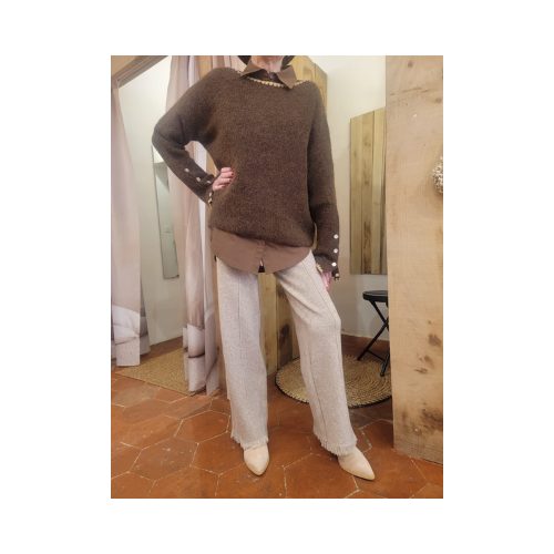  Douceur Chocolat & Laine Naturel