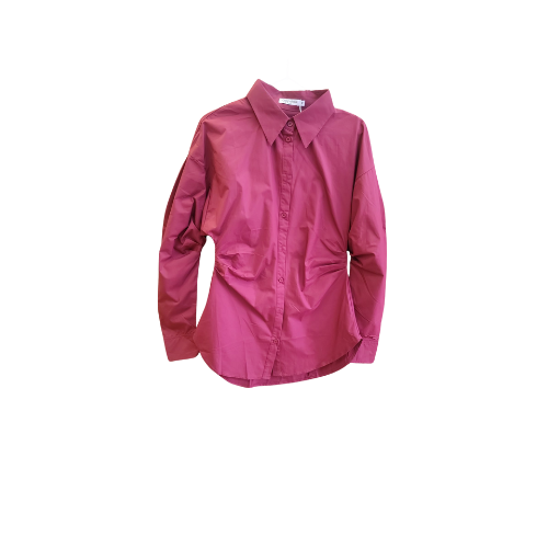 Chemise framboise/marron