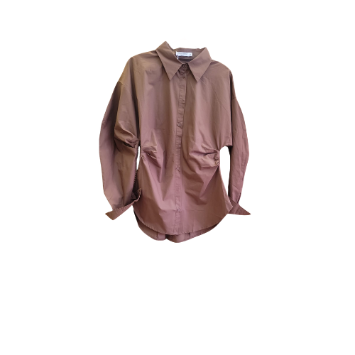 Chemise framboise/marron