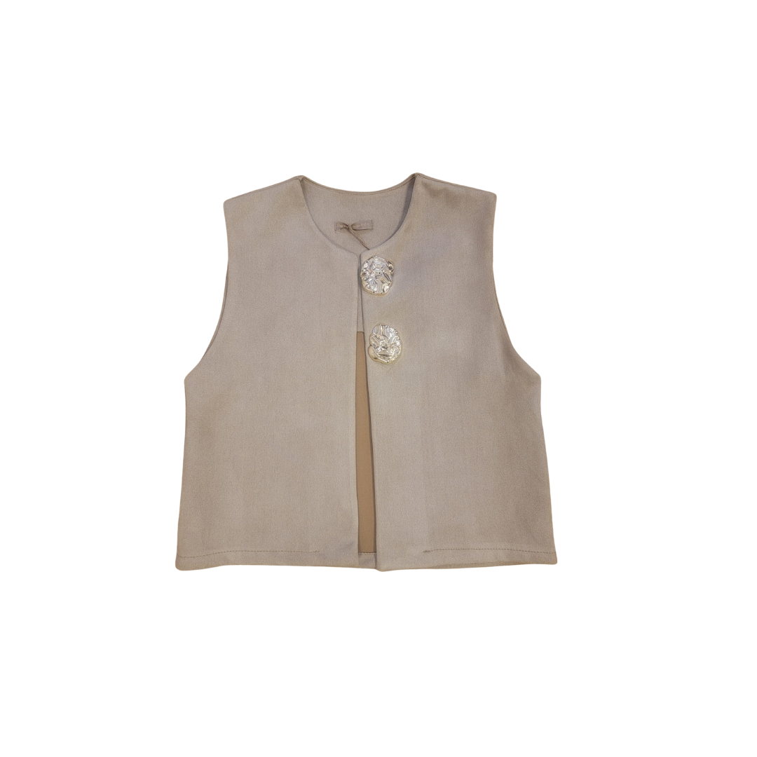 Gilet beige élégant