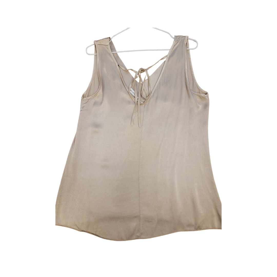 Débardeur  oversize en viscose beige