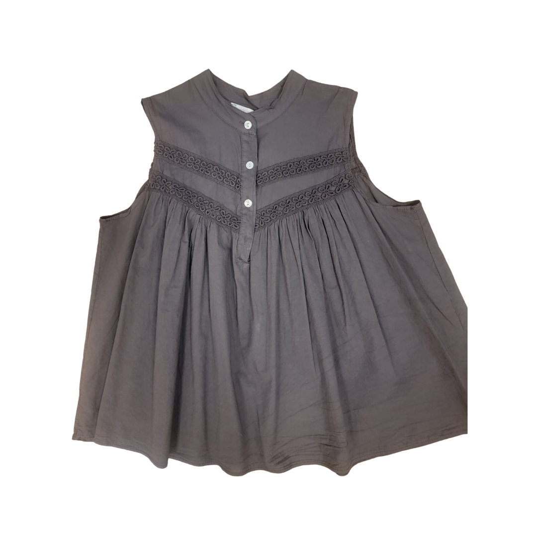 Tunique sans manches marron