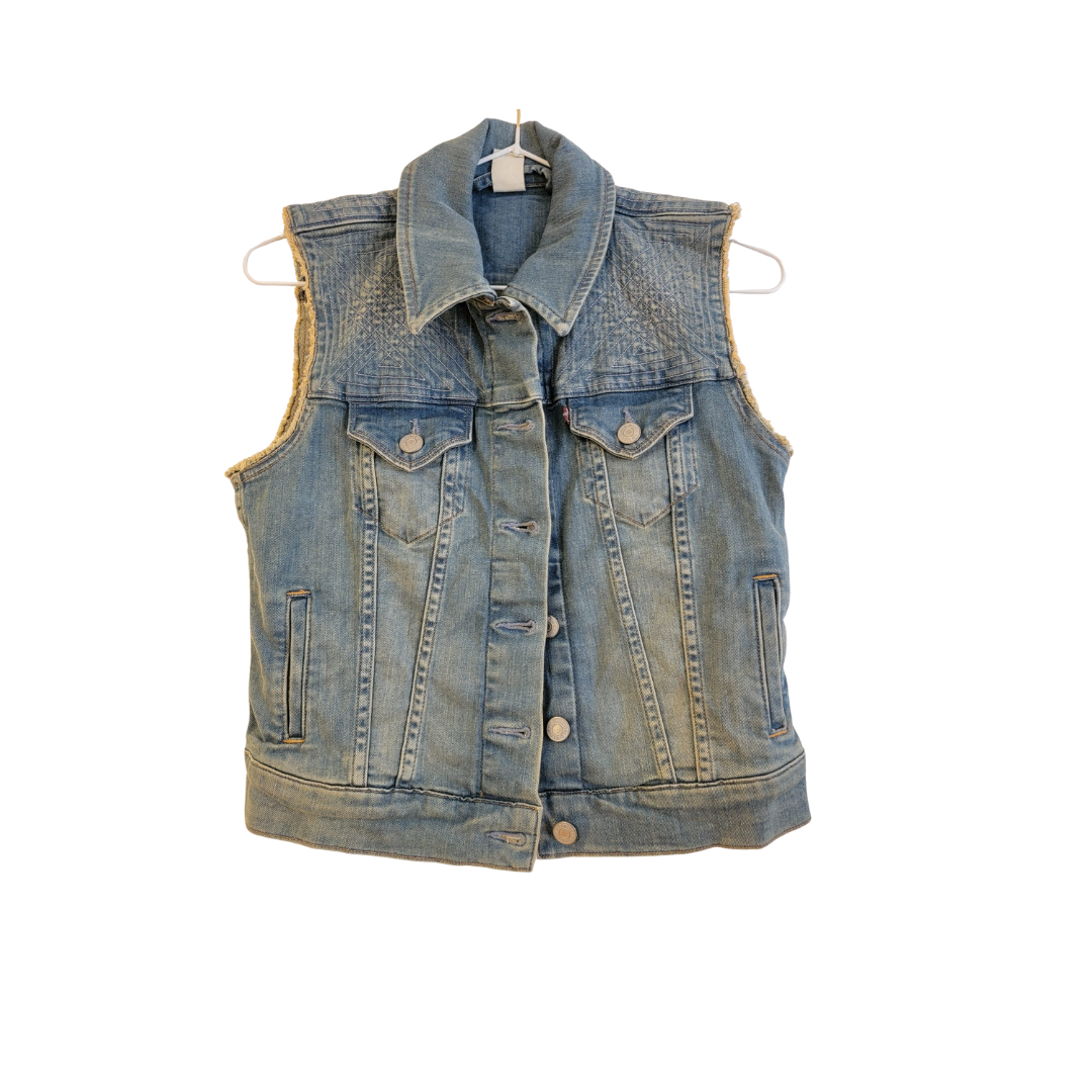 Gilet en jean LEVI'S Création unique customisée