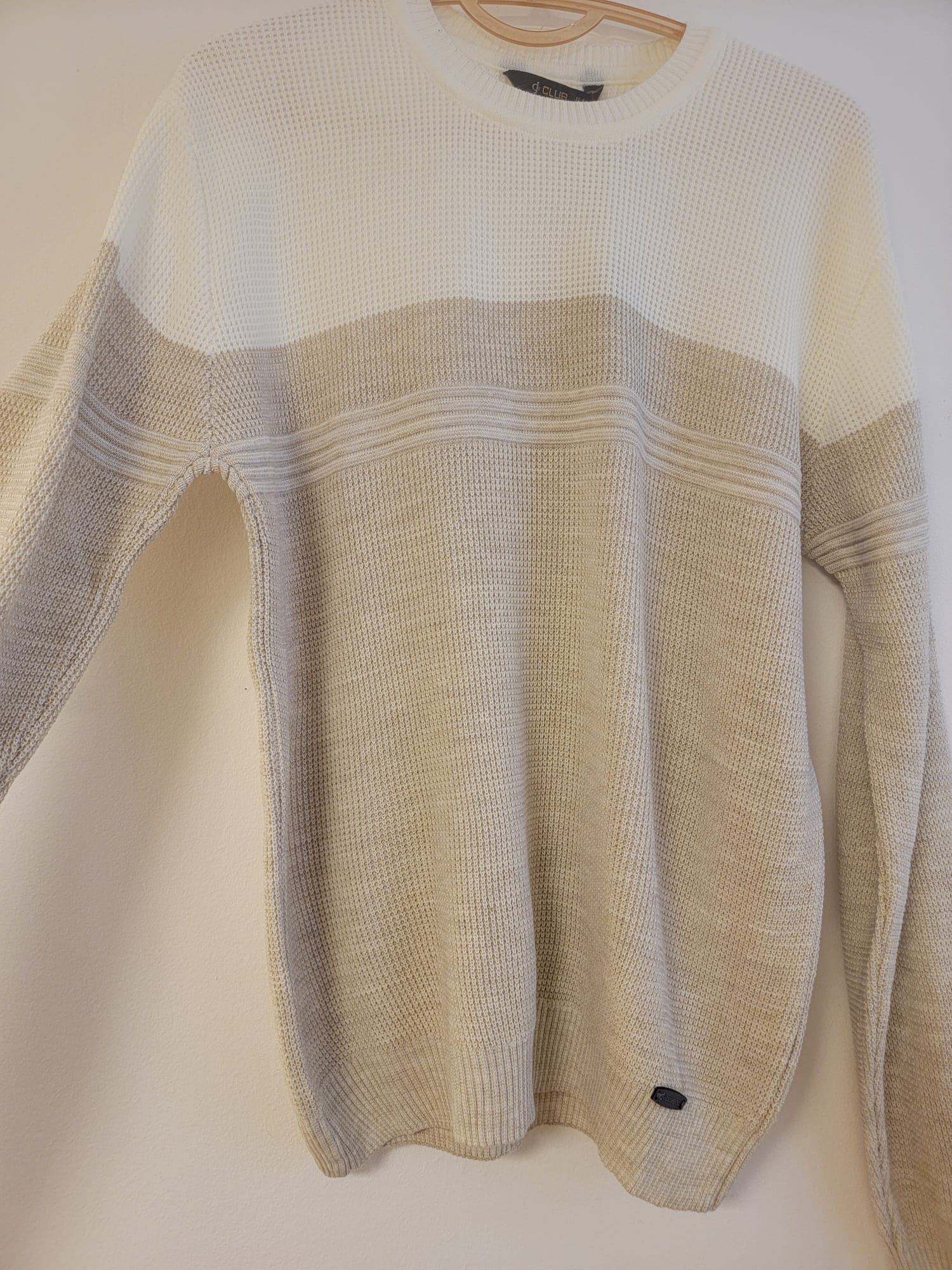 Pull en laine bicolore