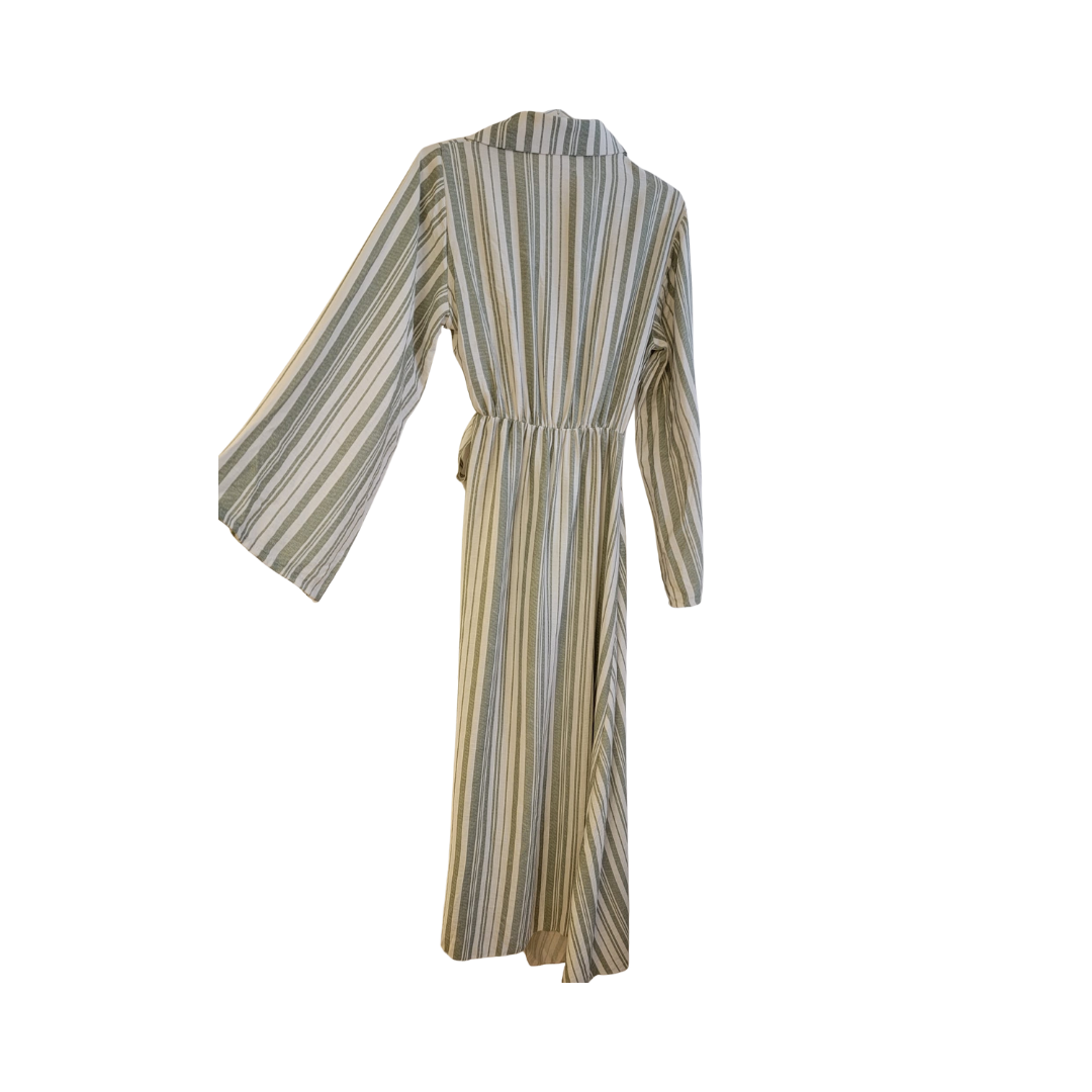 Robe portefeuille à rayures