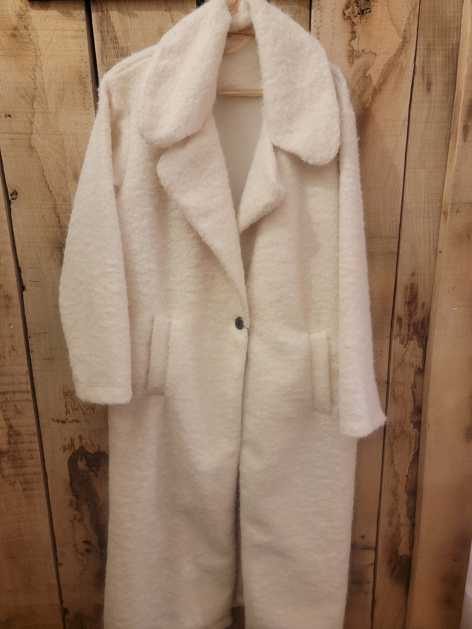 Manteau en fausse fourrure blanc