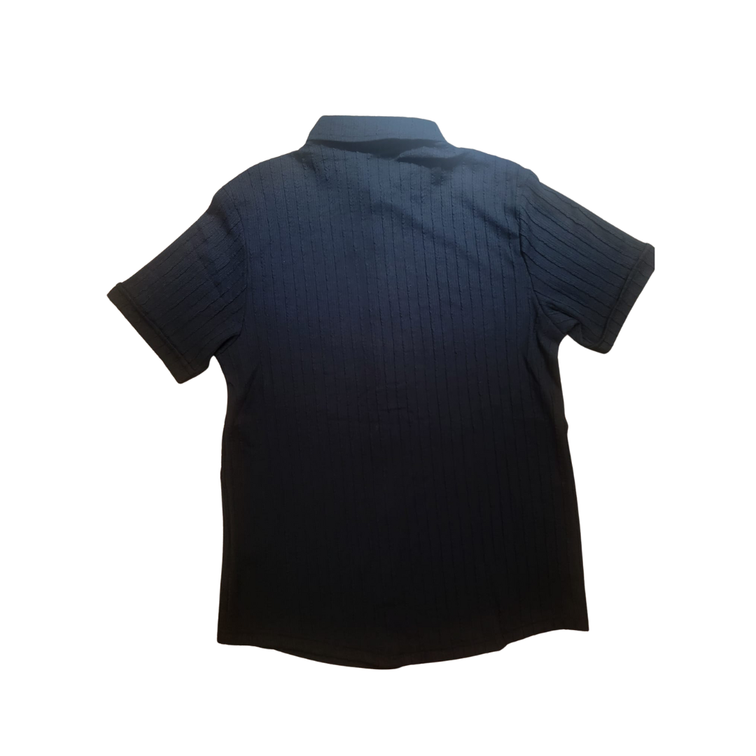 Chemise noir à manches courtes