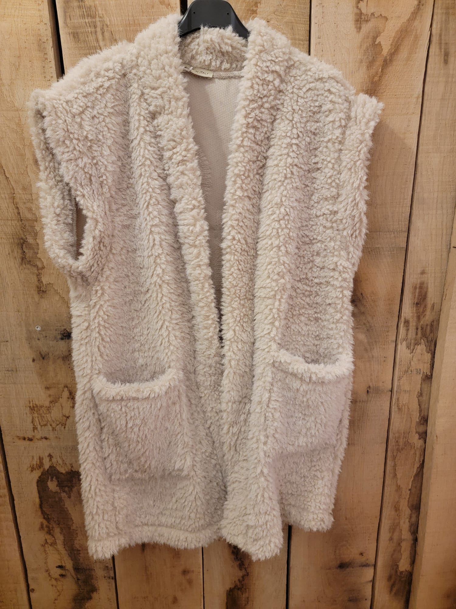 Gilet sans manches en fausse fourrure