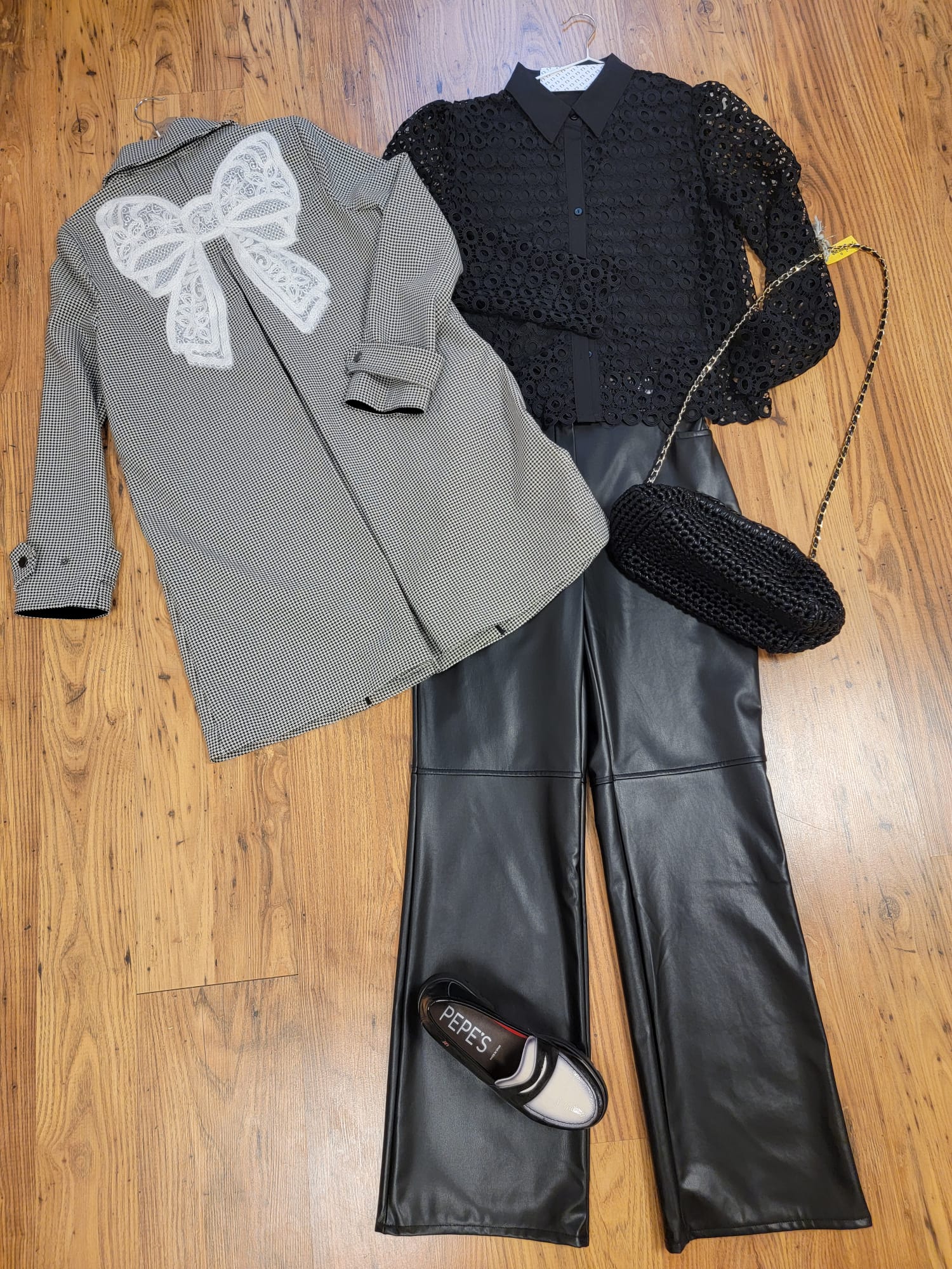 Pantalon en cuir synthétique