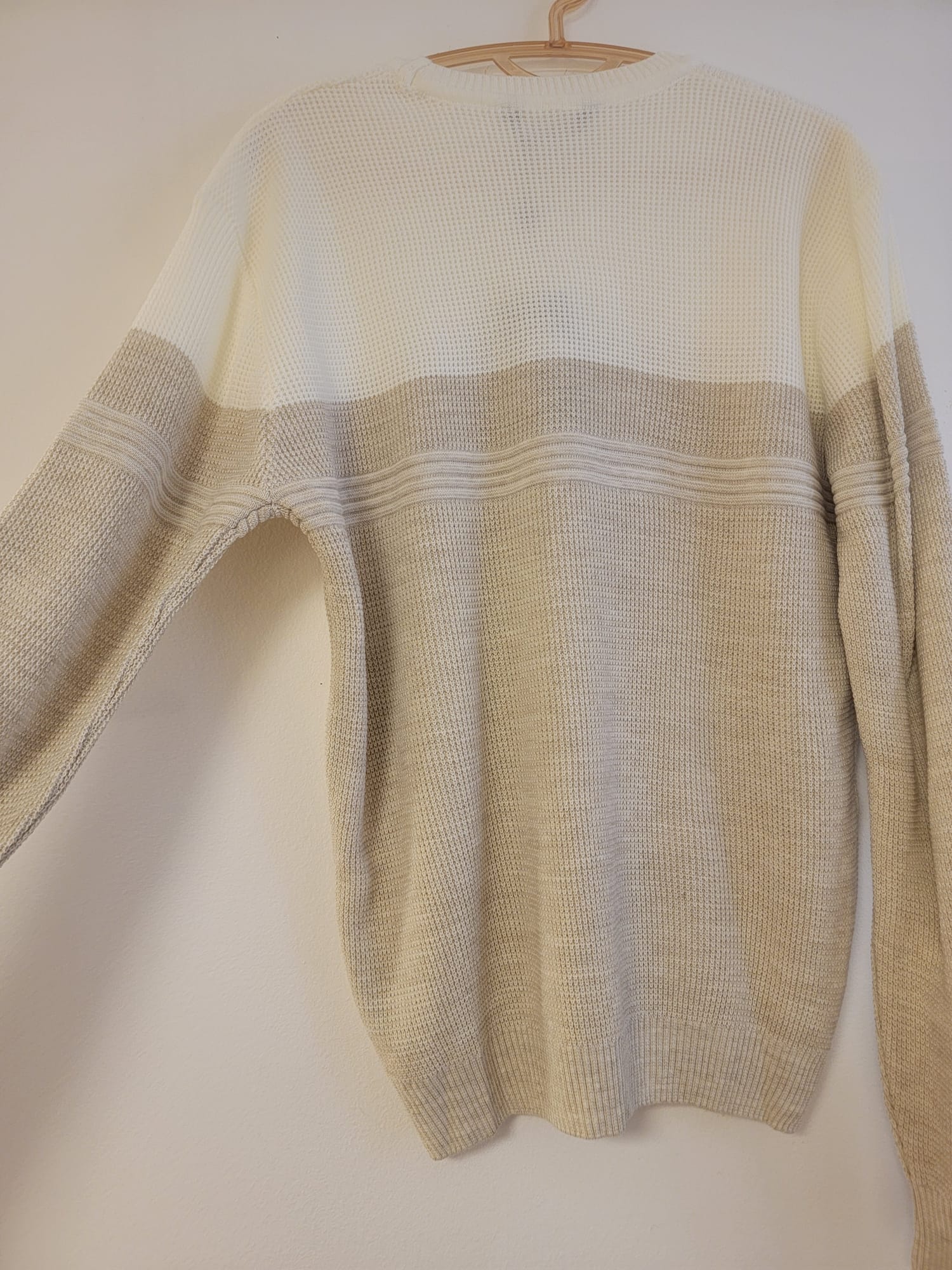 Pull en laine bicolore