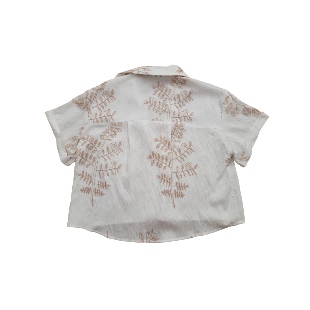 Chemise en viscose imprimée à manches courtes