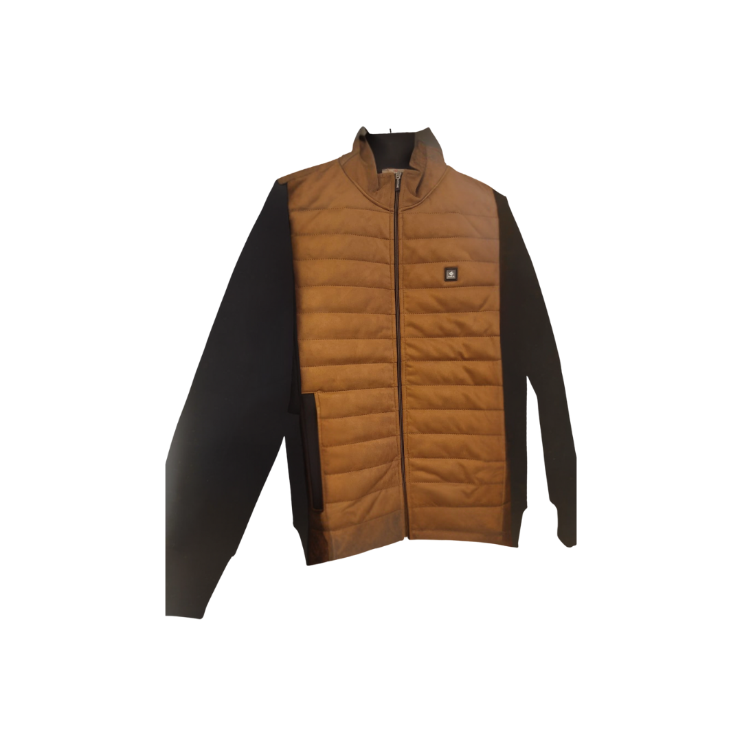 Veste matelassée marron et noire