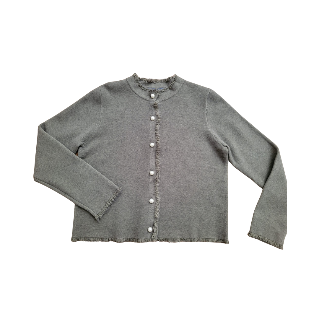 Gilet gris à manches longues