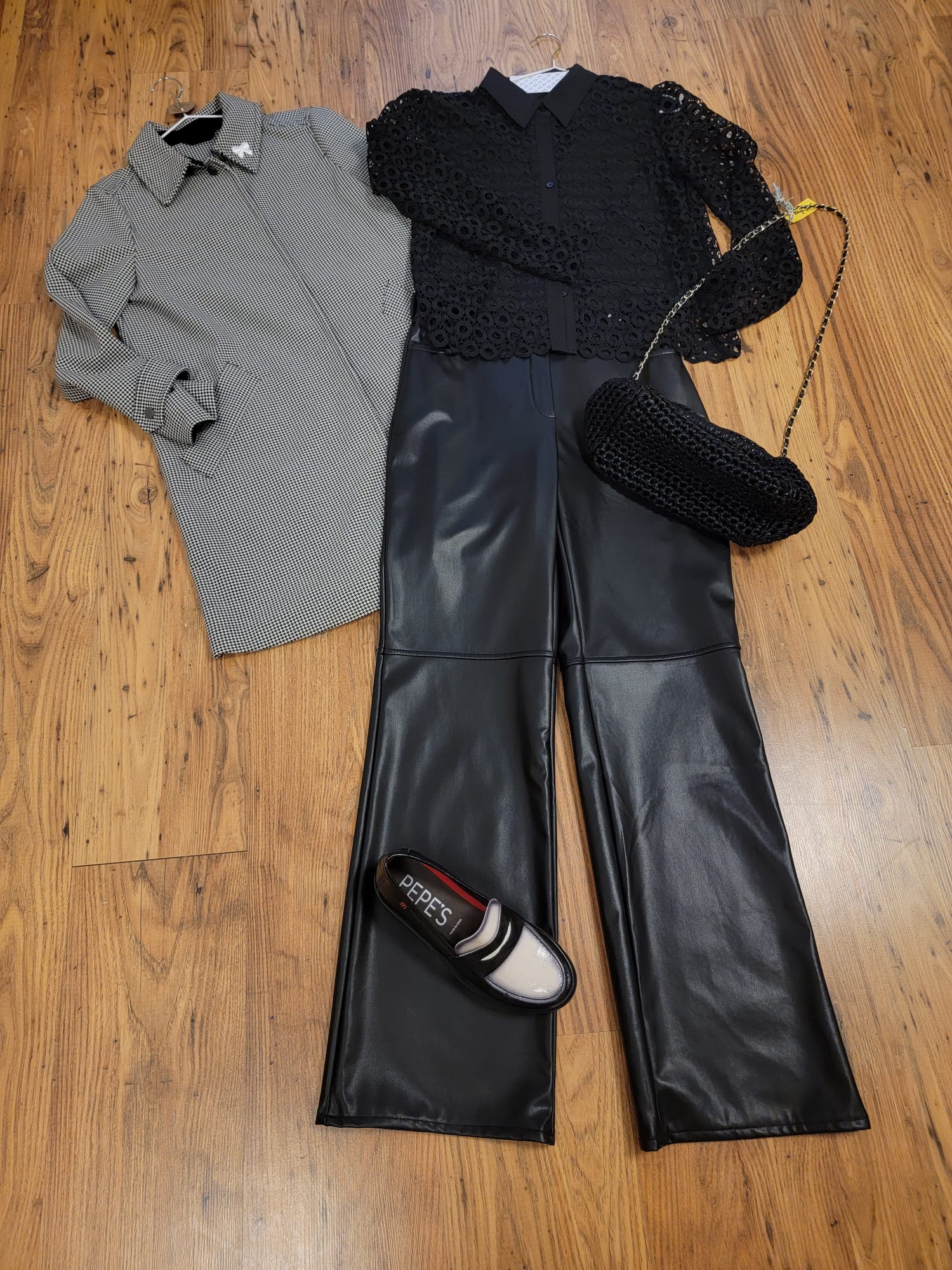 Pantalon en cuir synthétique