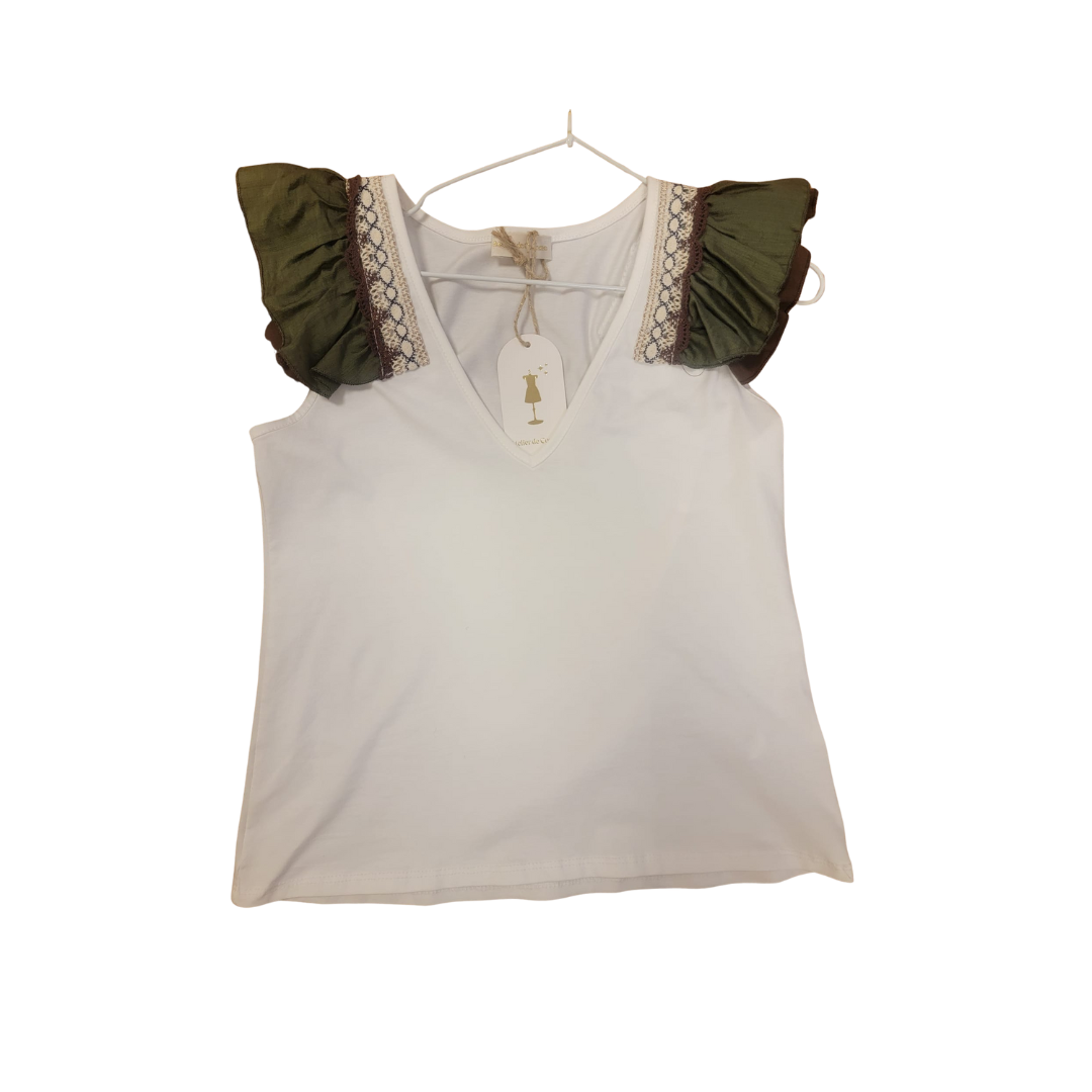 Débardeur blanc avec volants