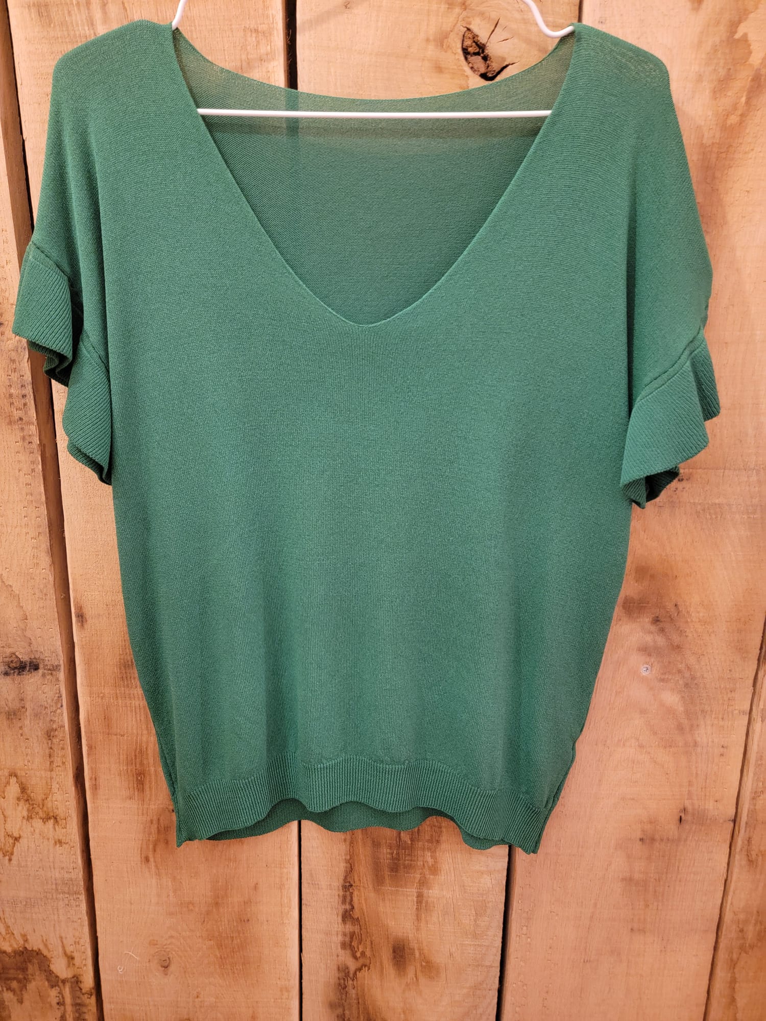 T-shirt beige à manches courtes