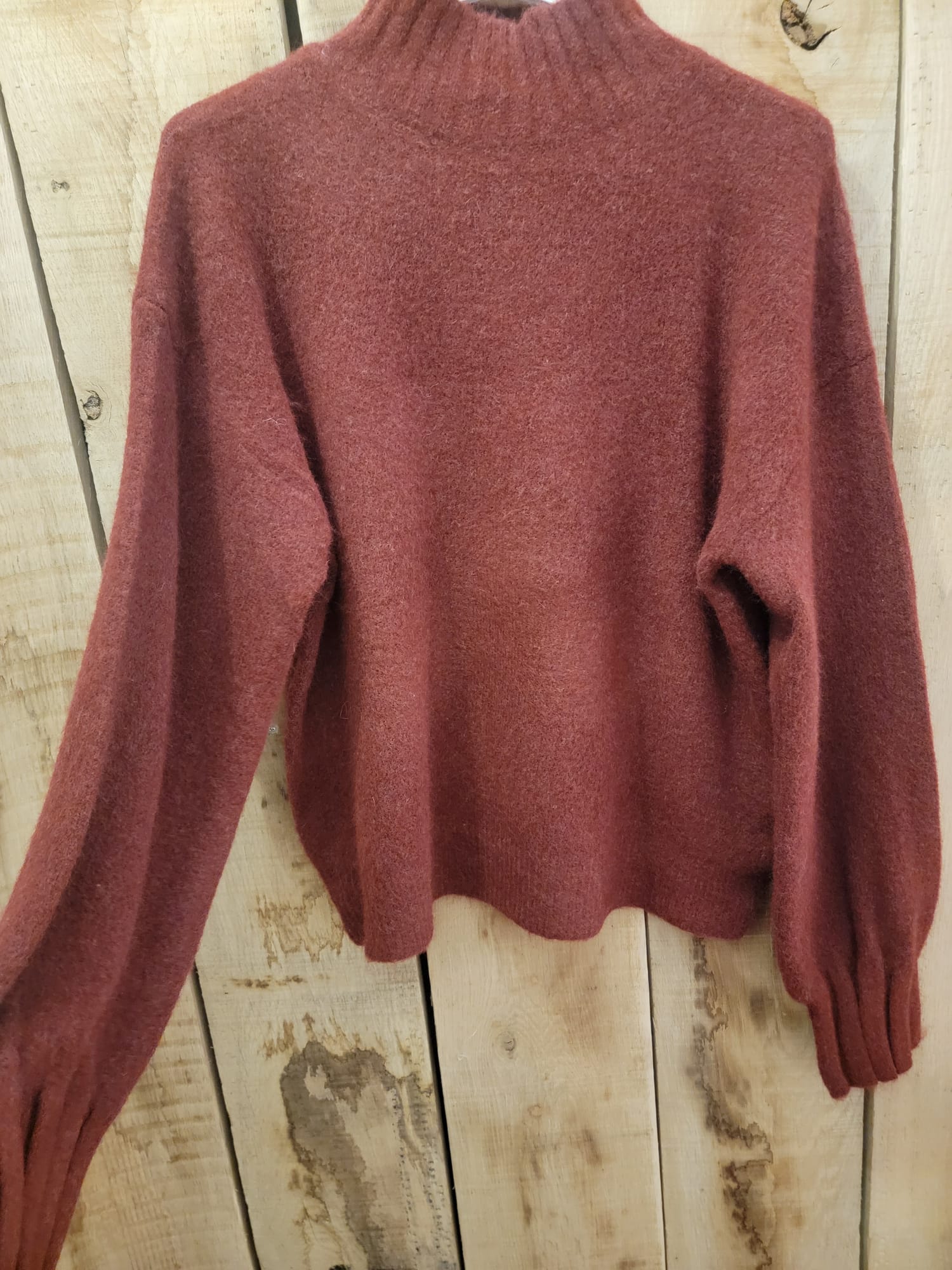 Pull en laine bordeaux