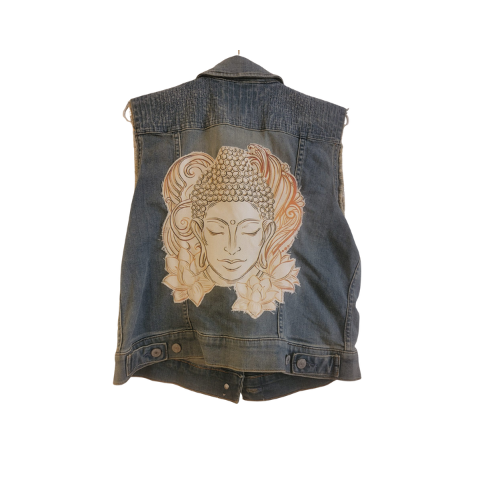 Veste en jean sans manches Création unique customisée LEVI'S