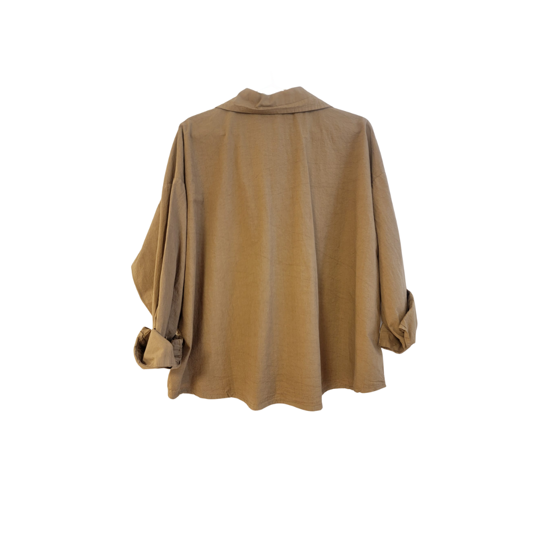 Chemise ample beige