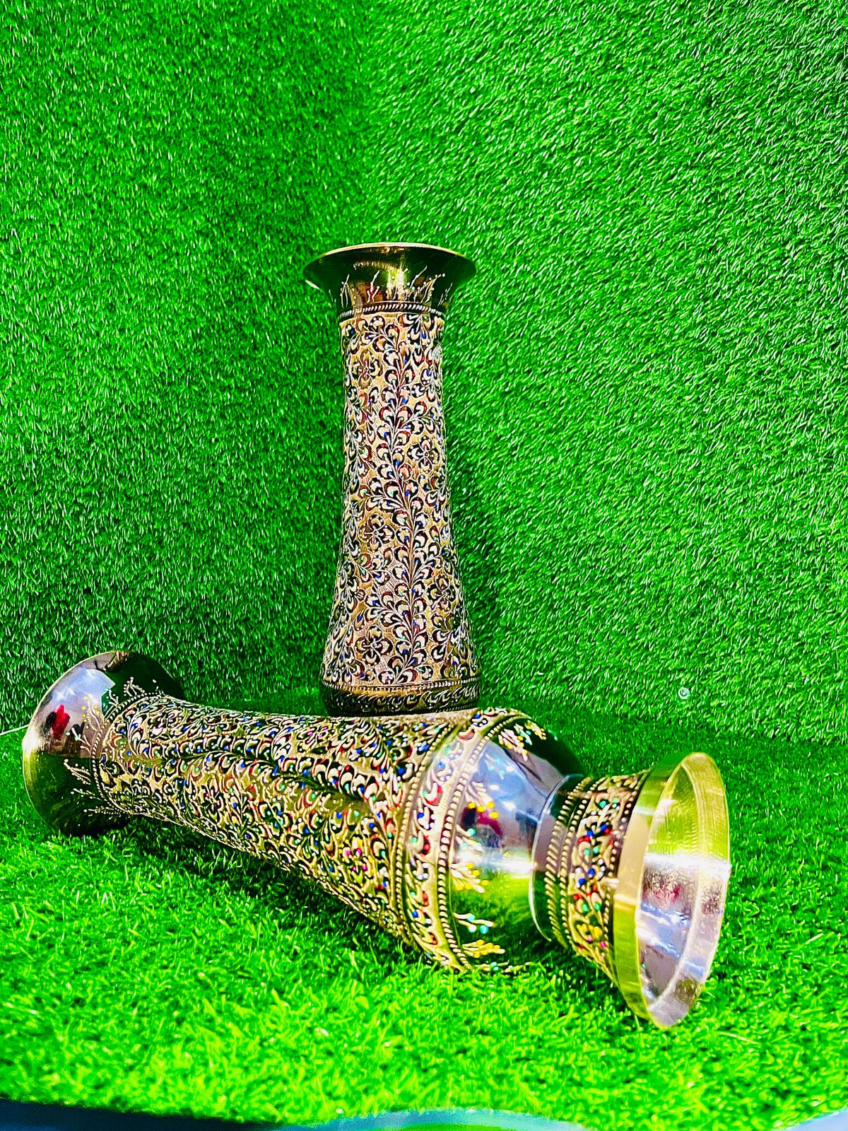 Golden glass 16 inch one pair