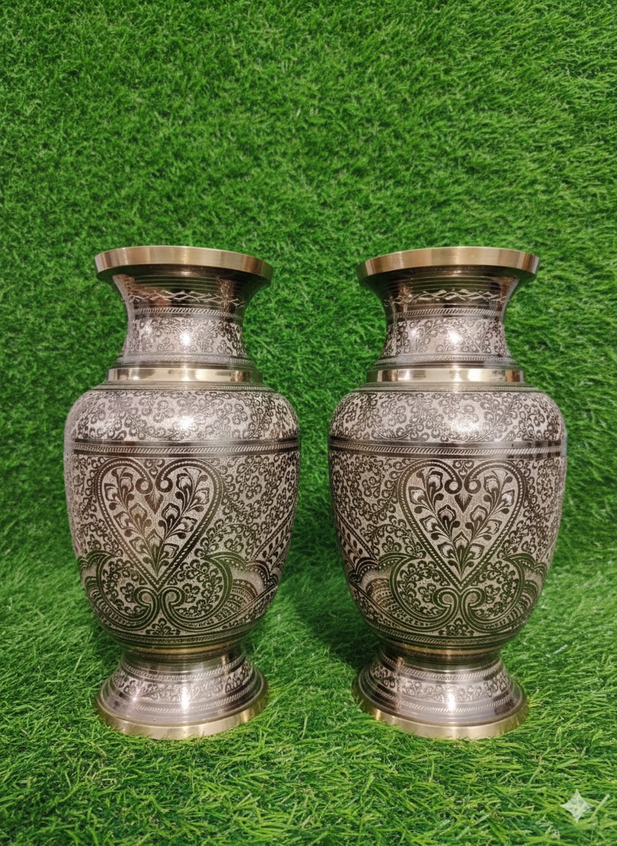 Brass jar 10 inch one pair different work
