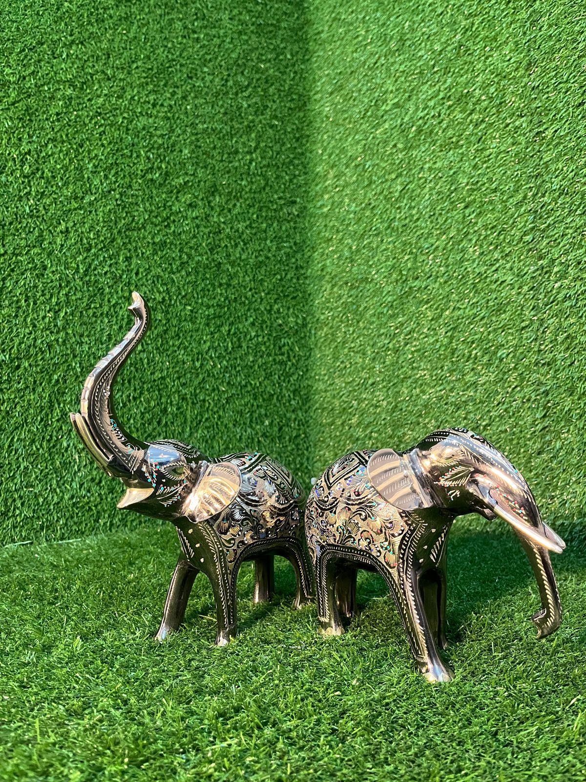 Brass elephants 12 inch