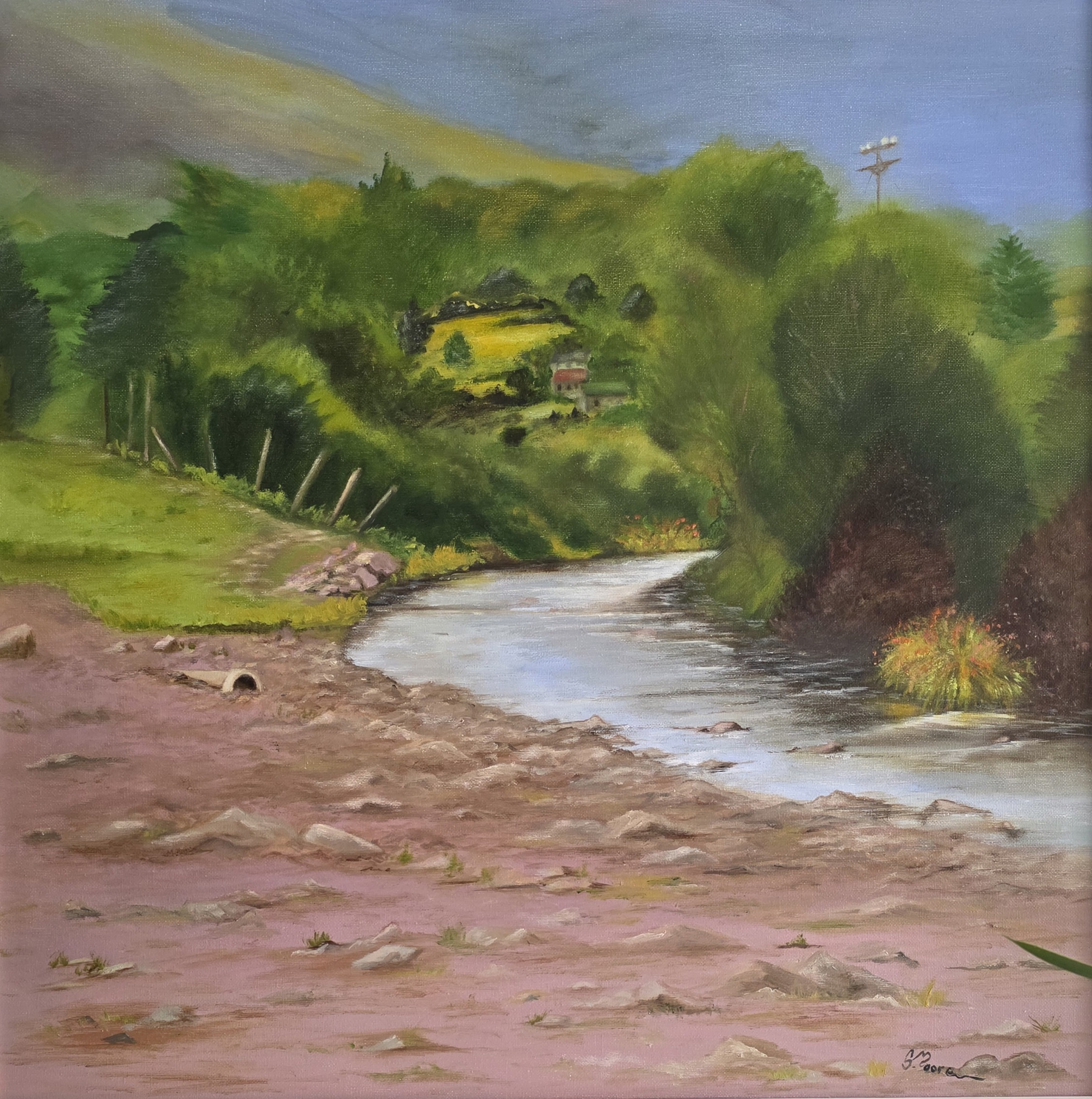 Landscape River Painting