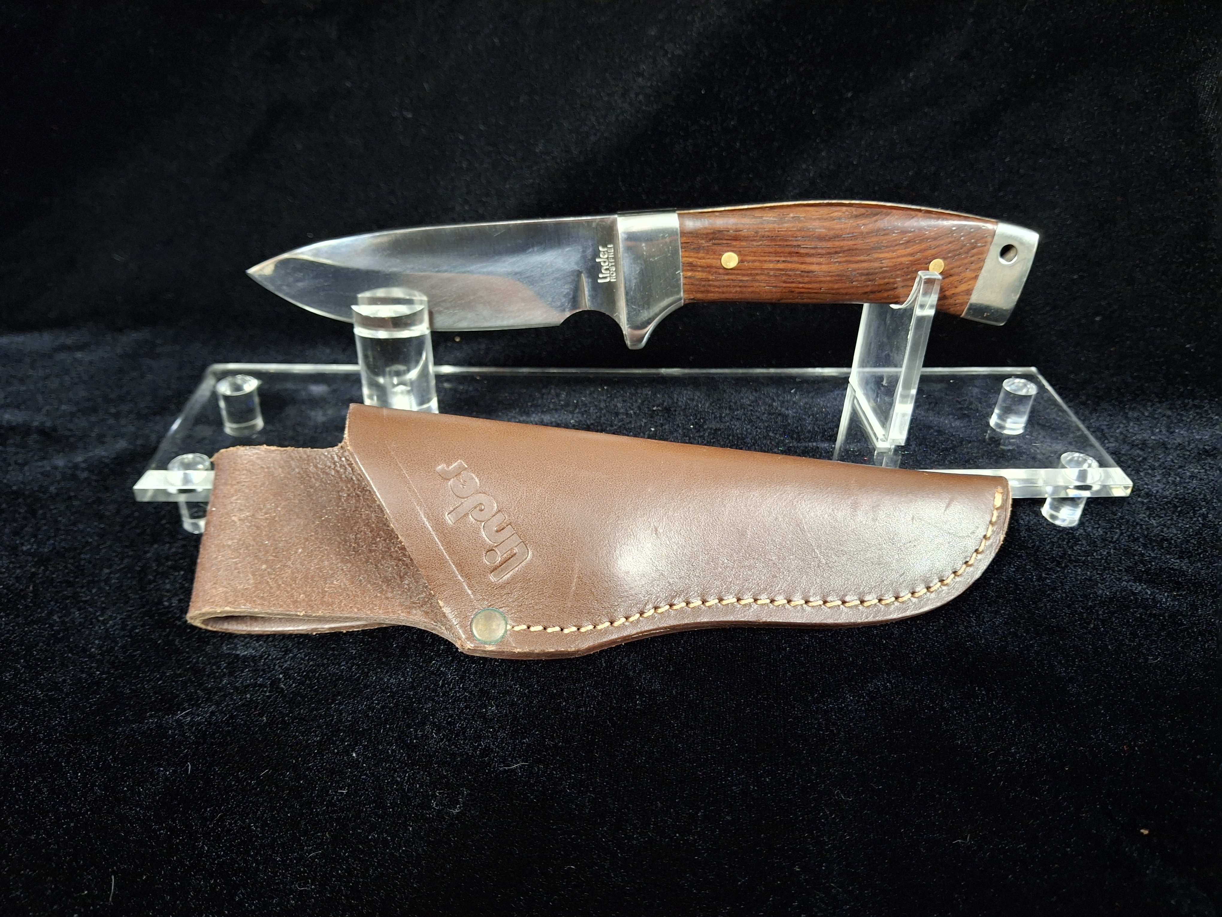 Linder 440410 Hunting Knife with Leather Sheath