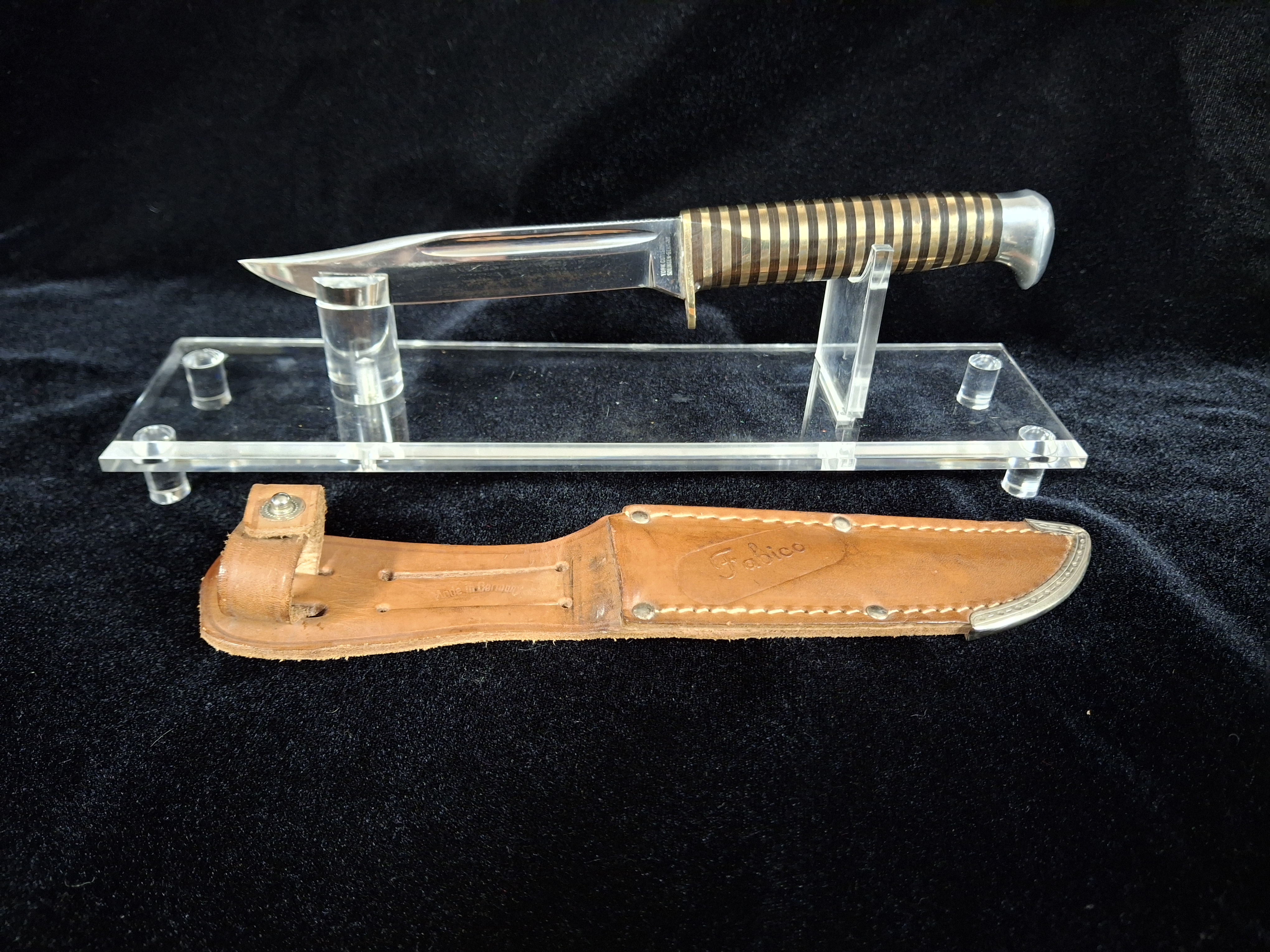 Vintage York Cutlery Solingen German Fixed Blade Hunting Knife