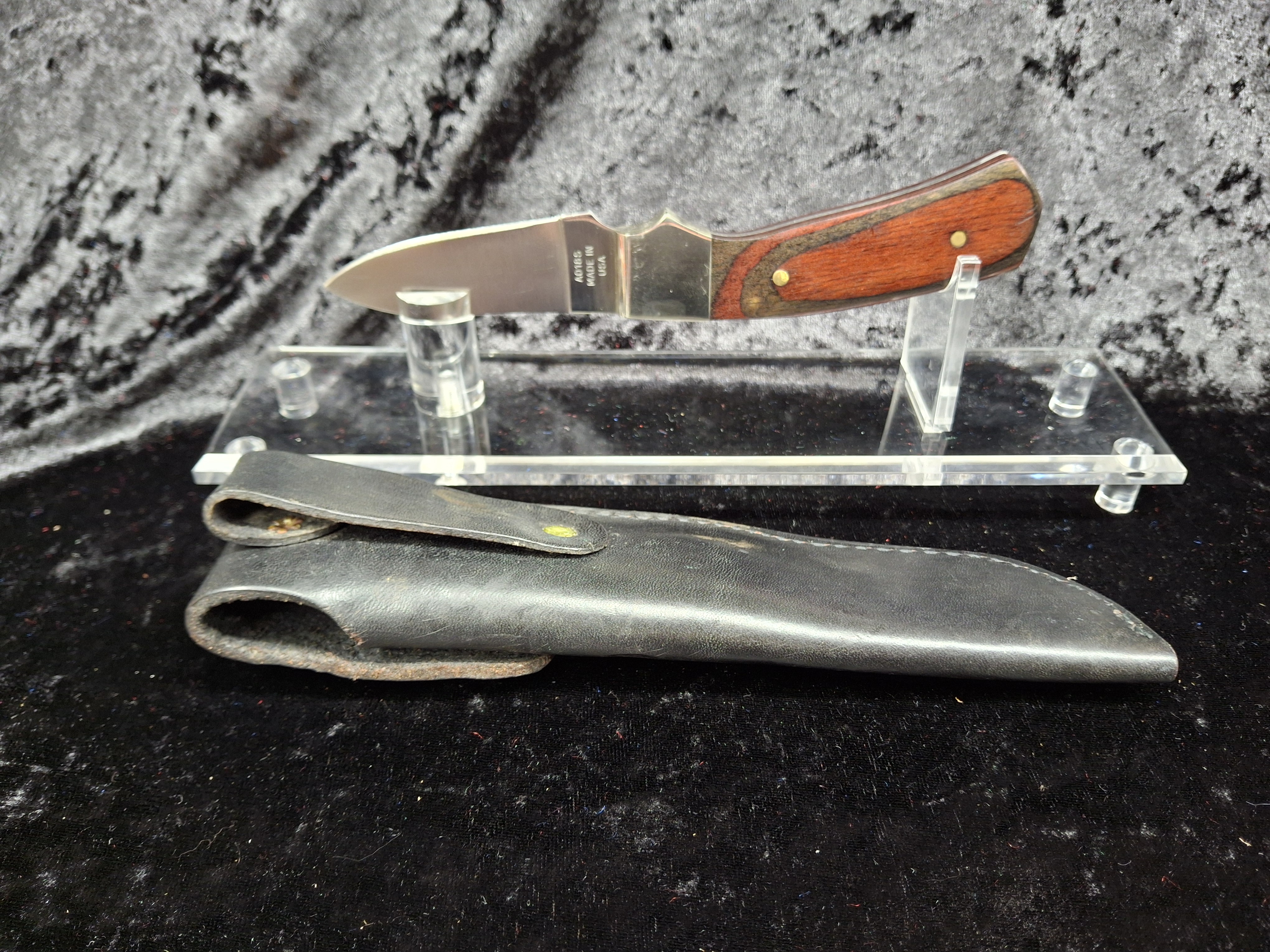 Parker Edwards Hunting Knife with Leather Sheath