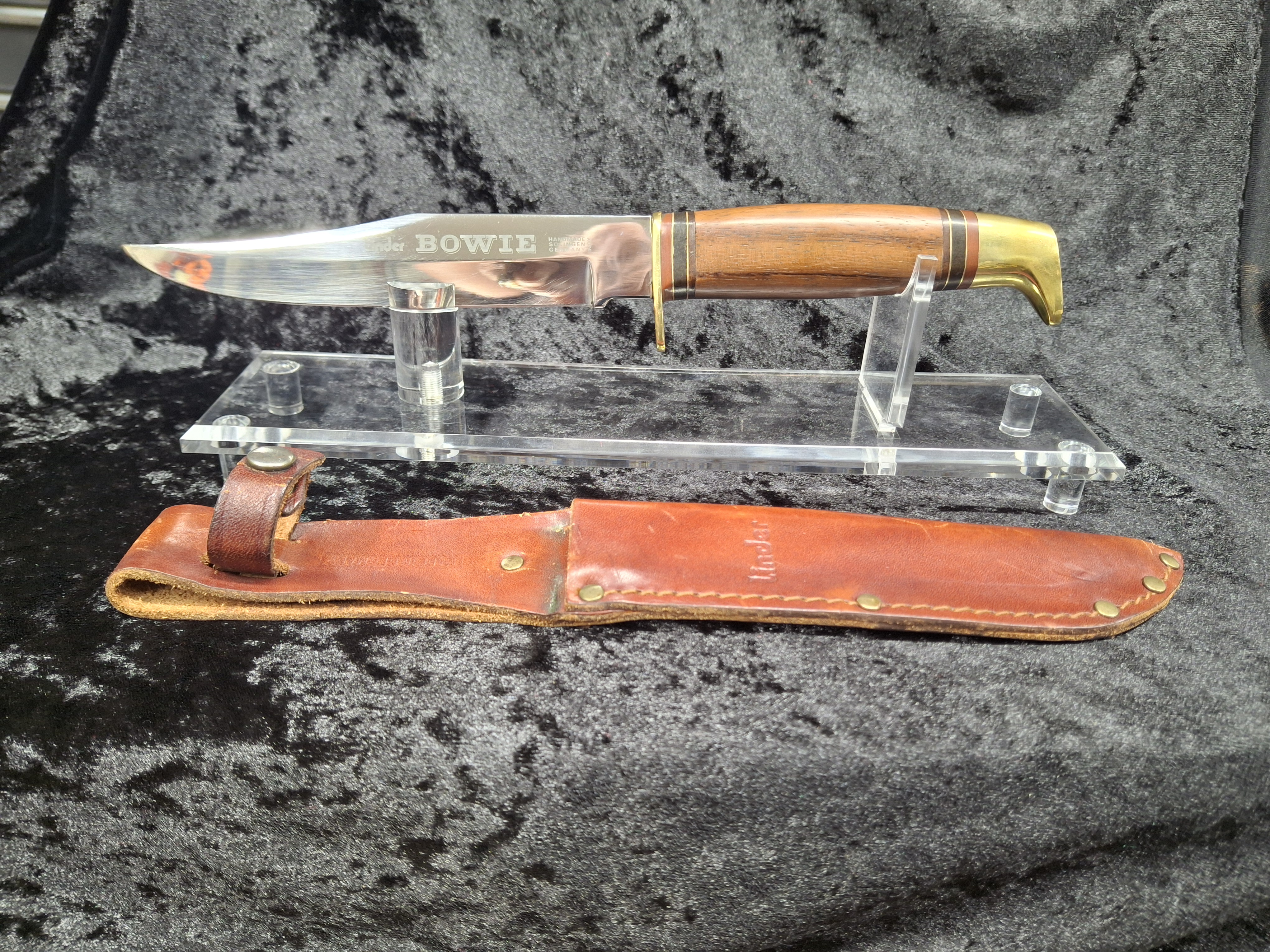 Vintage Linder INOX Wood Handle Bowie Knife