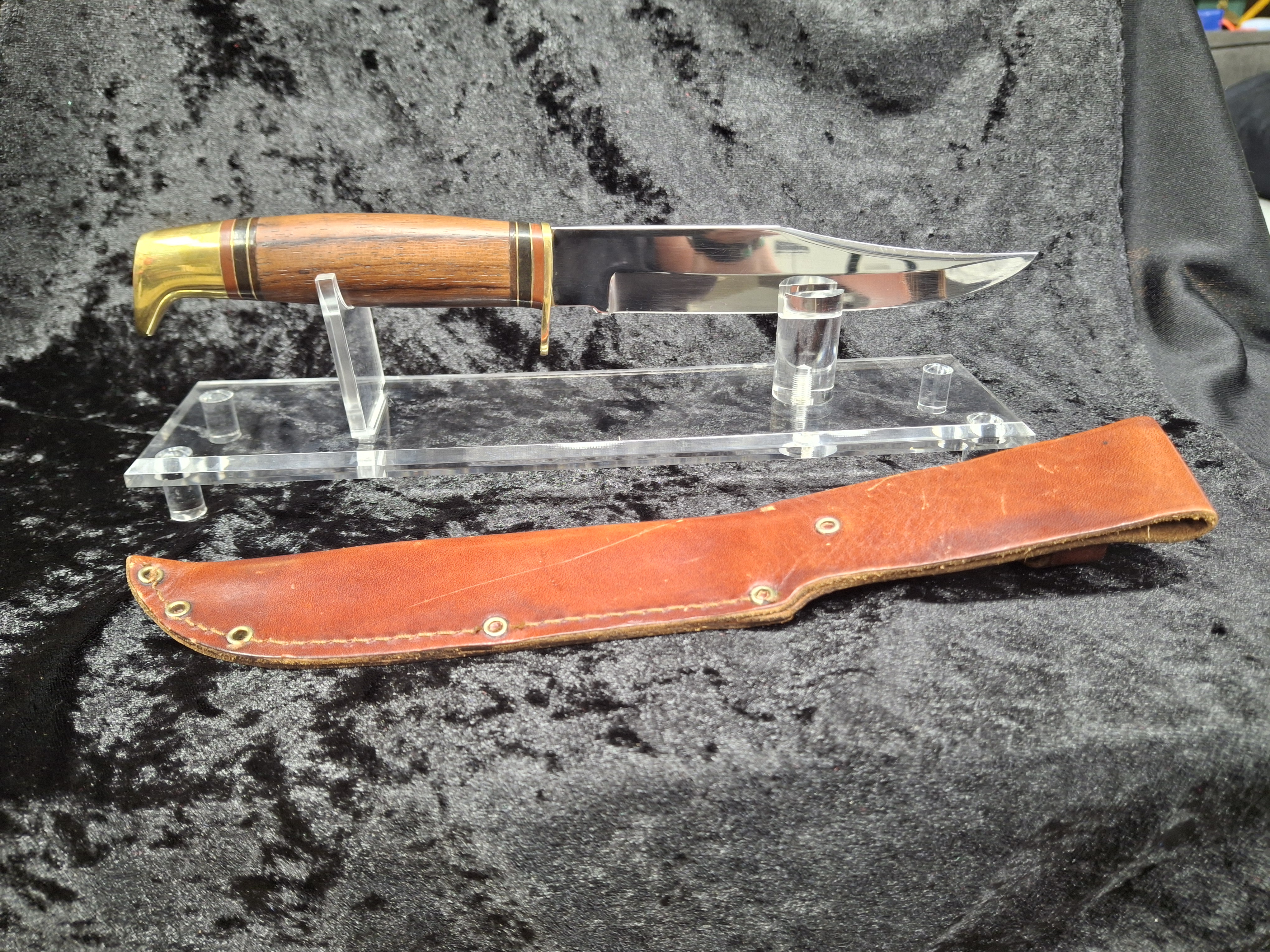 Vintage Linder INOX Wood Handle Bowie Knife