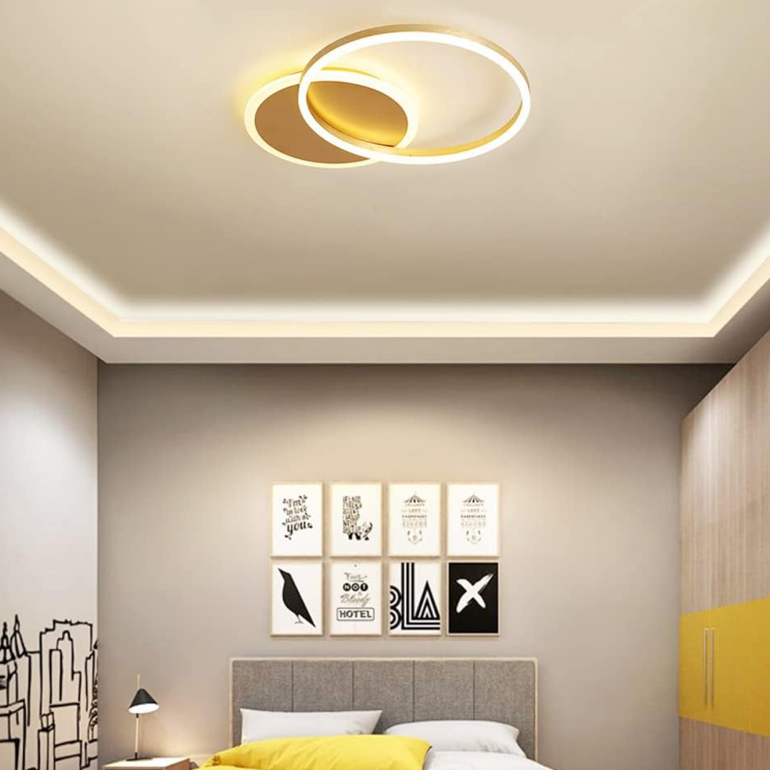 Luminária de teto LED circular CL-113-GD