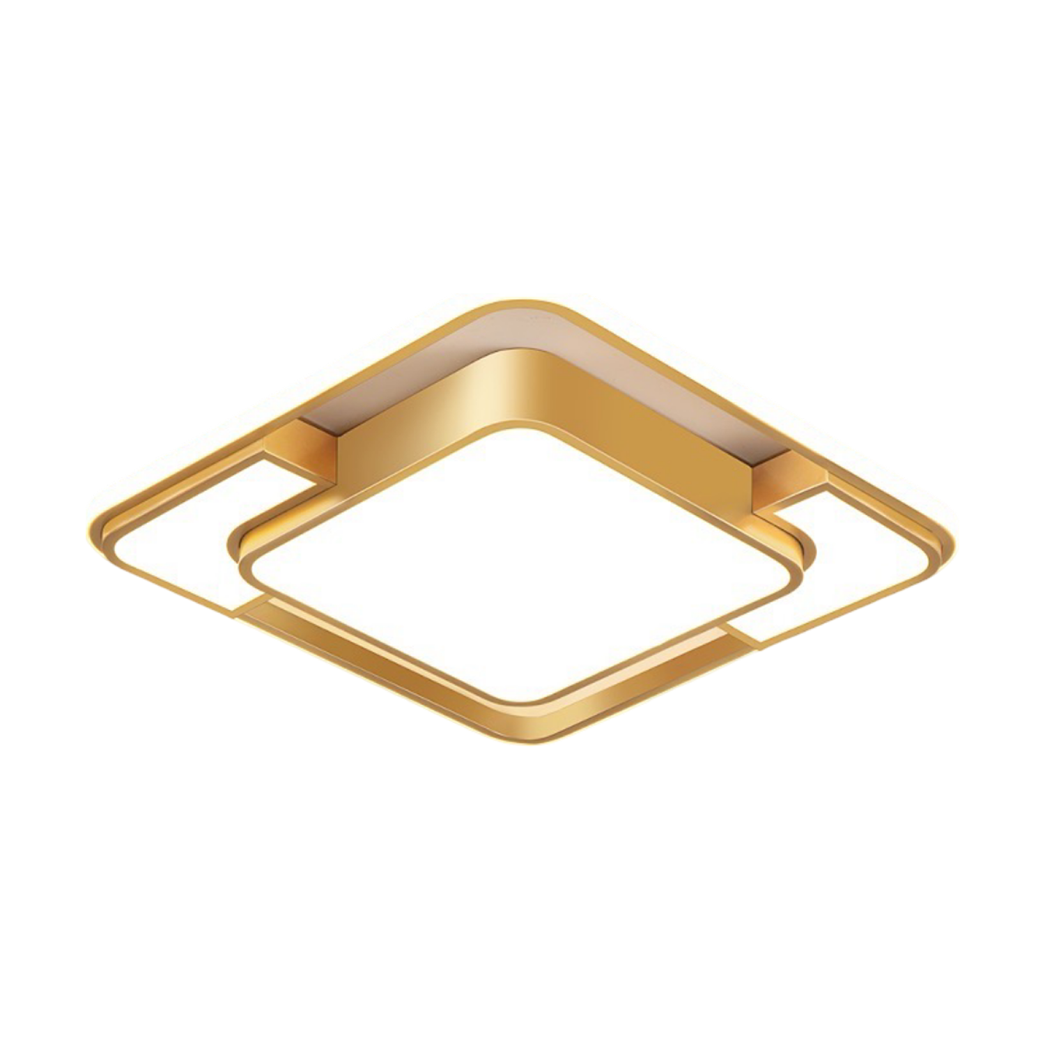 Luminária de teto quadrada dourada CL-051-GD