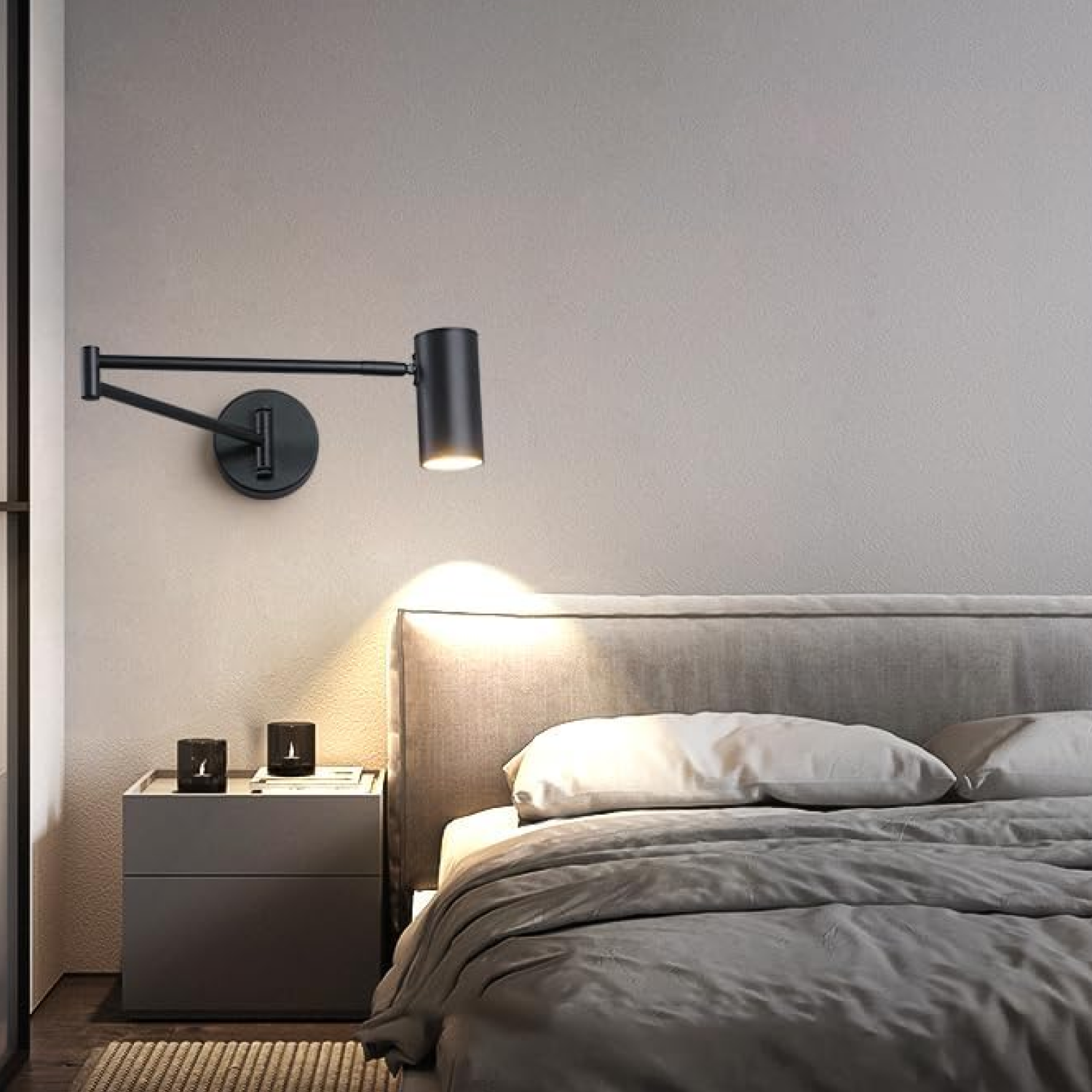 Abajur de Parede Moderno WL-256-BK