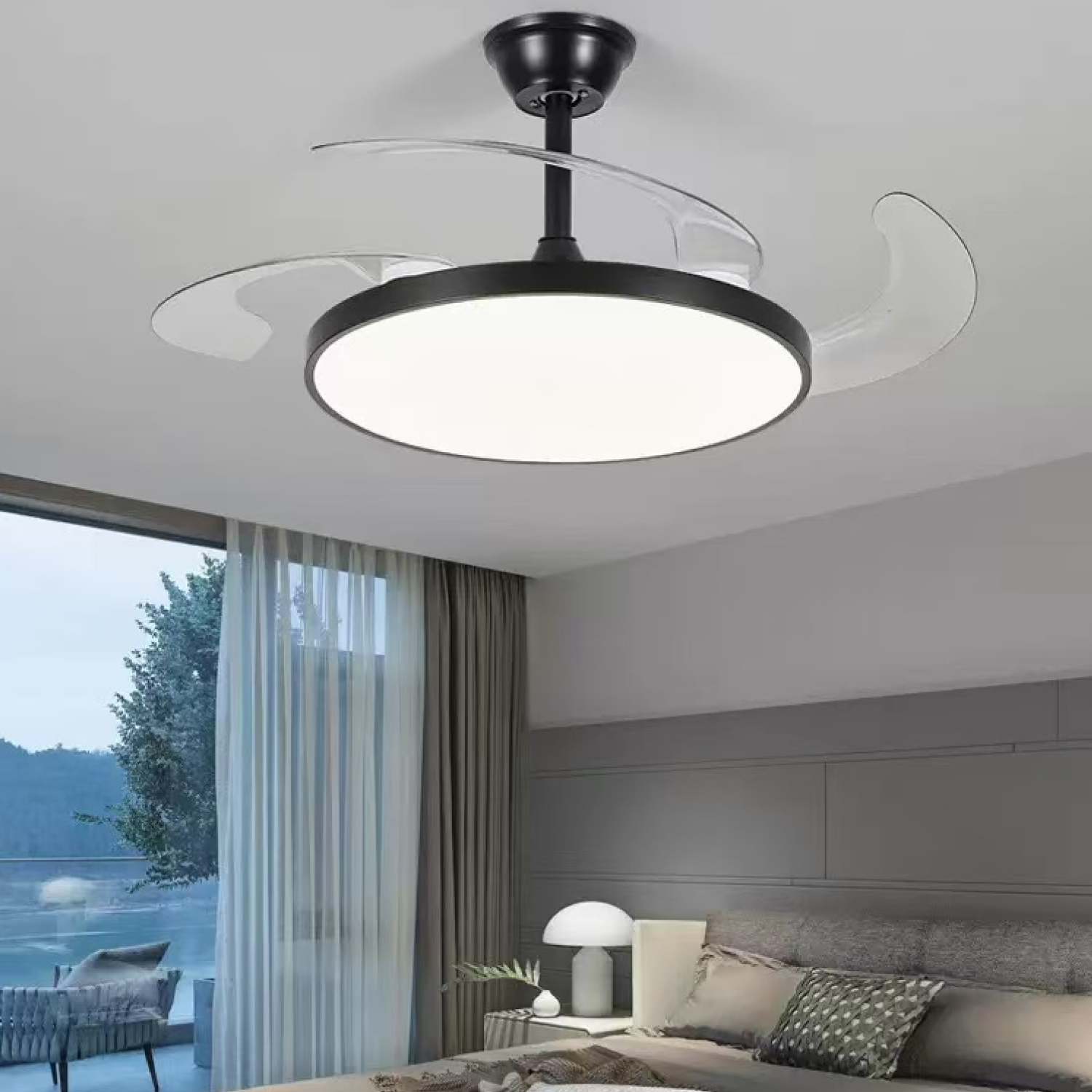 Ventilador de Teto com Luz LED FL-8990-BK